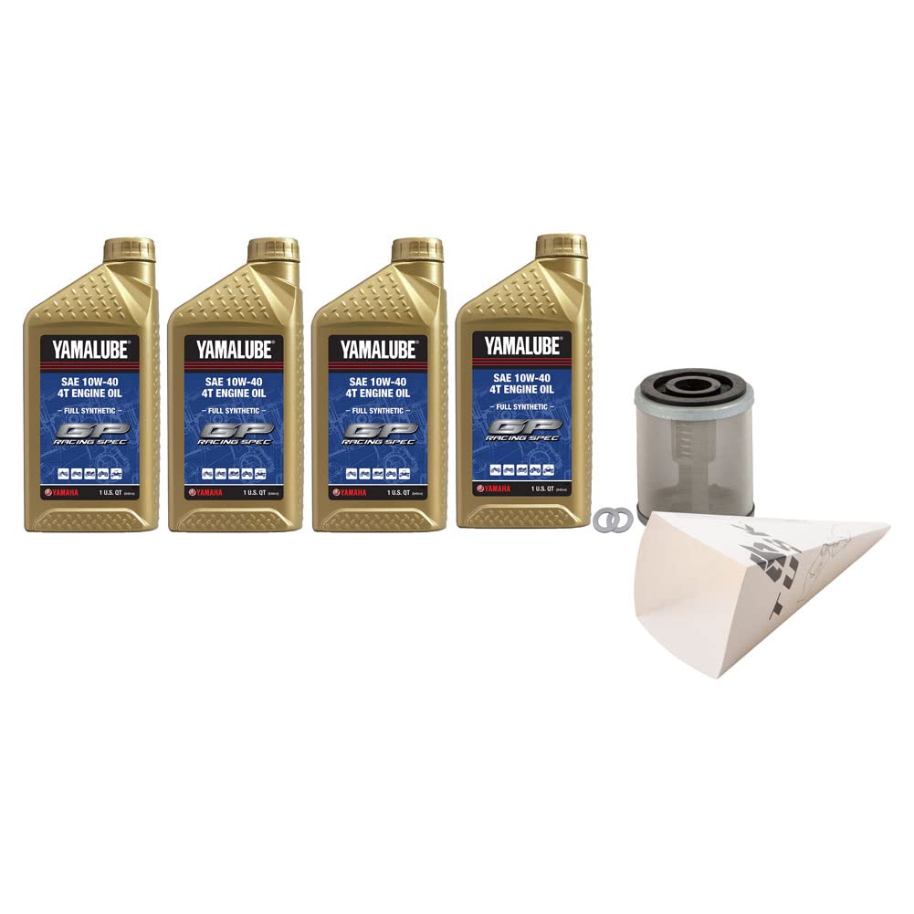 Tusk 4-Stroke Oil Change Kit - Yamalube Hi-Performance Synthetic 10W-40 Motor Oil - Compatible with Yamaha Warrior 350 (1998-2004) - Perfect for ATV Maintenance & Off-Road Performance Upgrades