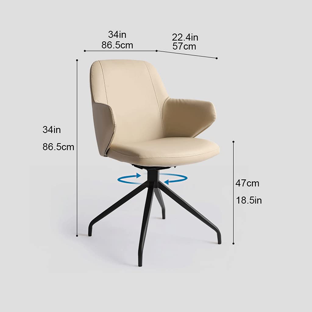 Ergonomic Office Chair - Nordic Style Computer Desk Chair with 360° Swivel & Adjustable Backrest for Home Office, Study, Makeup Station - Comfortable Seating Solution for Long Work Hours