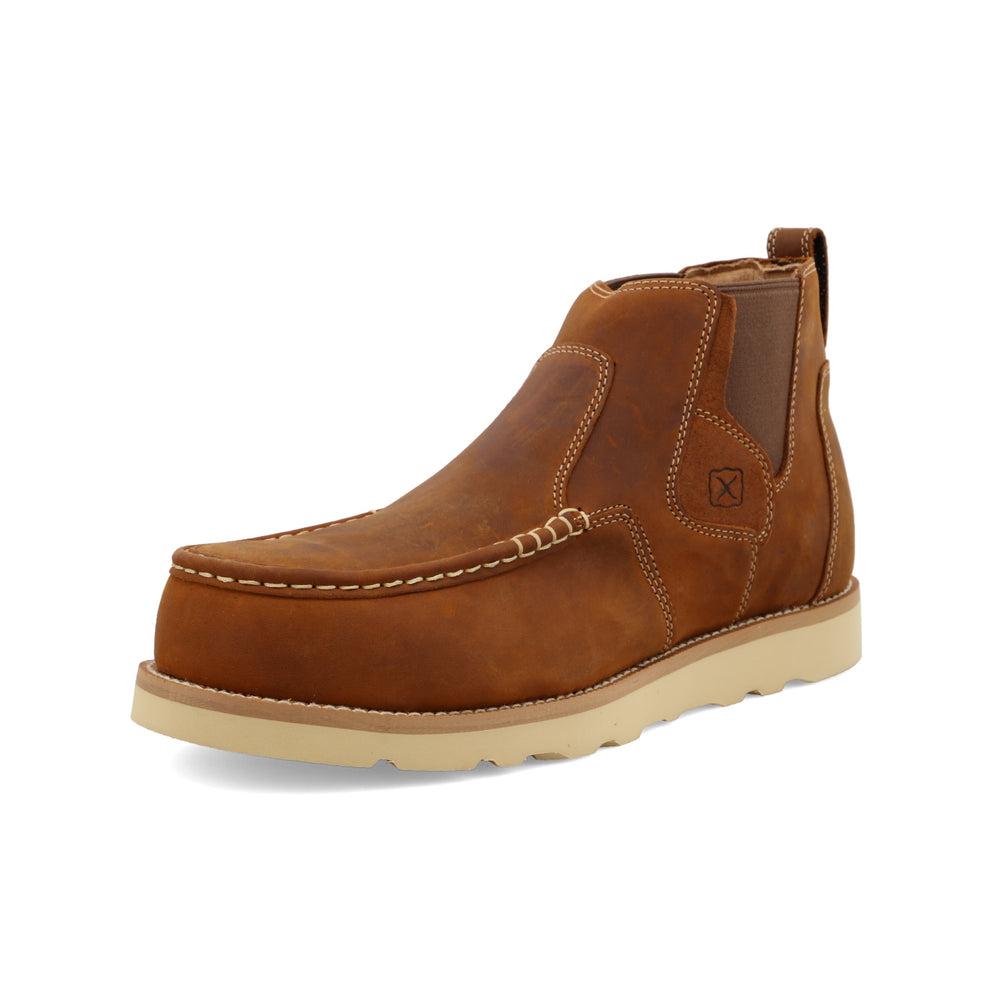 Men's Chelsea Work Boots with Wedge Sole - Comfortable & Durable for Construction, Warehouse & Outdoor Use