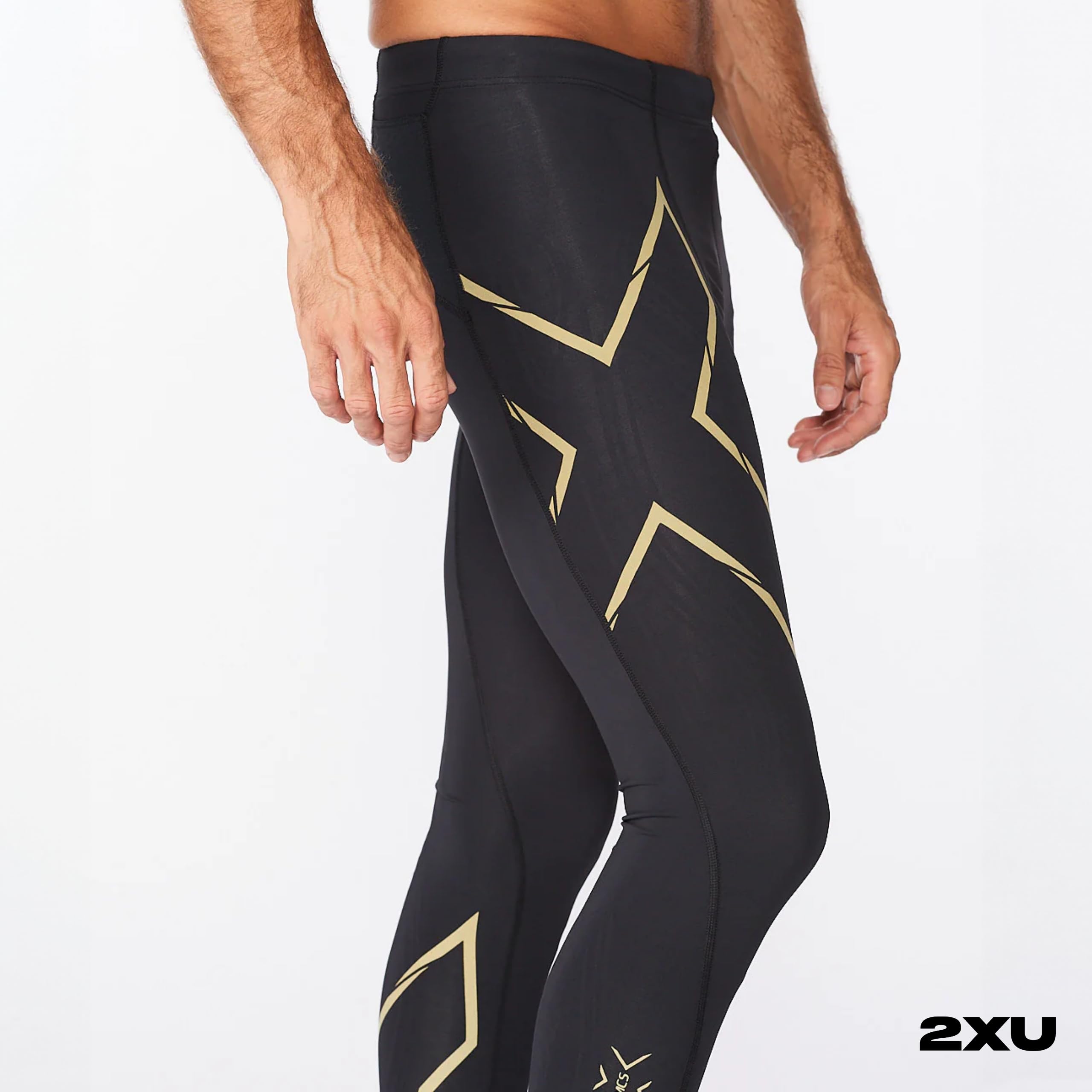 2XU Men's Light Speed Compression Tights - Breathable Running Tights with 4-Way Stretch for Enhanced Performance | Ideal for Marathon Training, Gym Workouts & Athletic Recovery