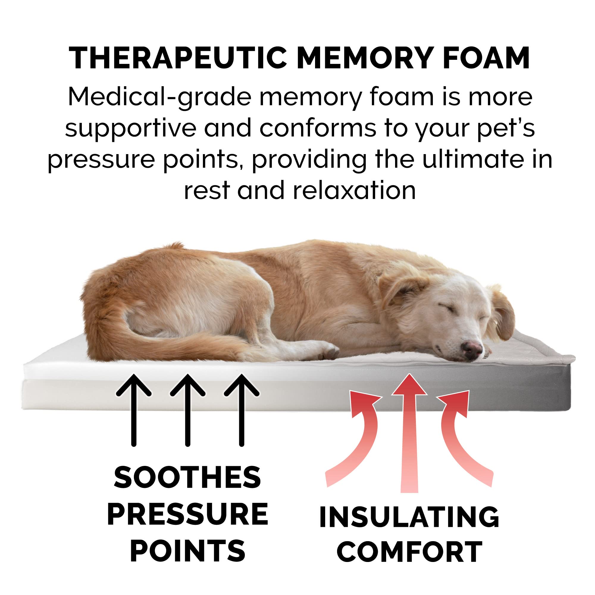 Furhaven Waterproof Memory Foam Dog Bed for Large Dogs - Washable Cover, Indoor/Outdoor Use - Gray XL