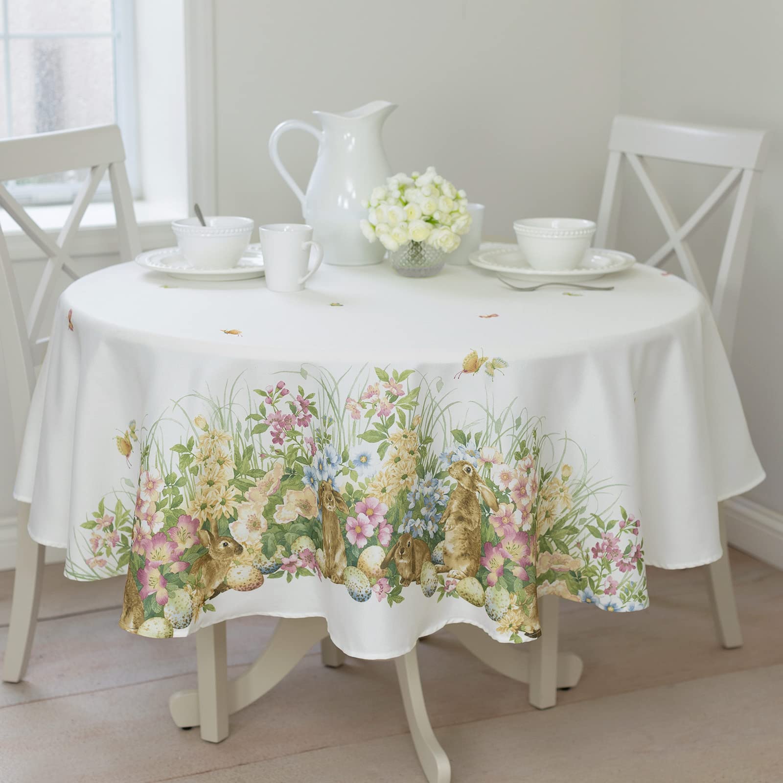 Blooming Bunnies Heavyweight Spillproof Tablecloth - 70