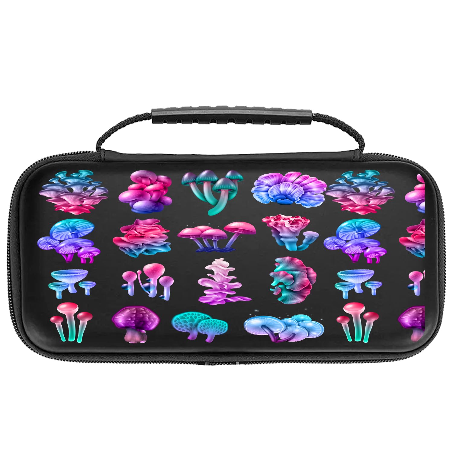 Personalized Nintendo Switch OLED Protective Case with Funny Mushroom Design - Travel & Carry Case for Gamers, Kids & Girls (MB128) - Perfect for Gaming On-The-Go & Gift Giving