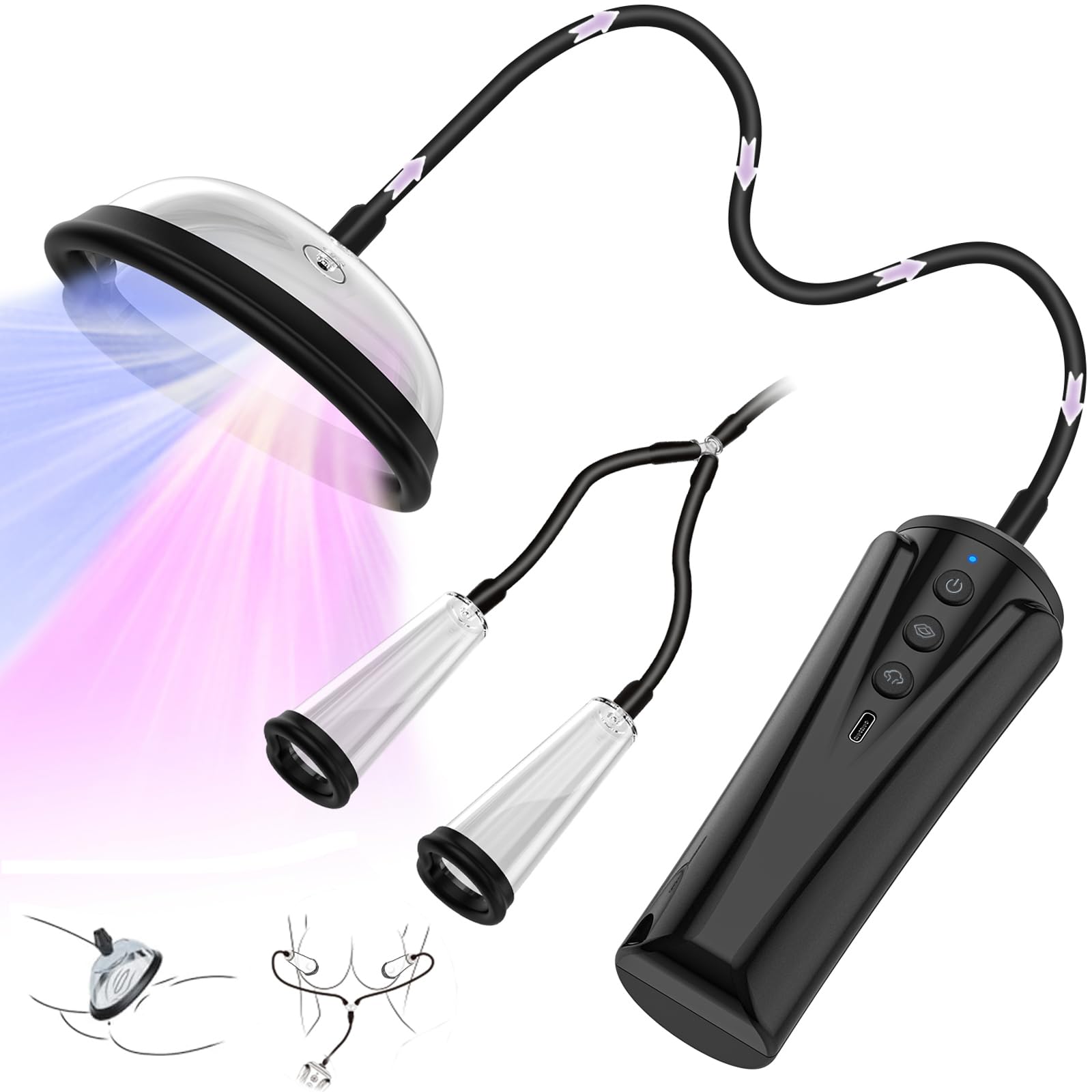 Premium Automatic Vacuum Vagina Pump for Women - 6 Powerful Modes Clitoral & Nipple Stimulator, Adult Sex Toy for Couples Play & Solo Pleasure | Perfect for Spicing Up Your Intimate Moments & Enhancing Sensual Experiences