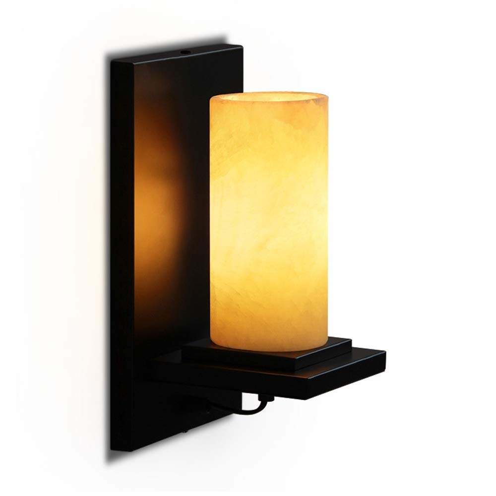 Vintage Industrial Wall Lights - Marble Bedside Lamp for Bedroom & Living Room Decor