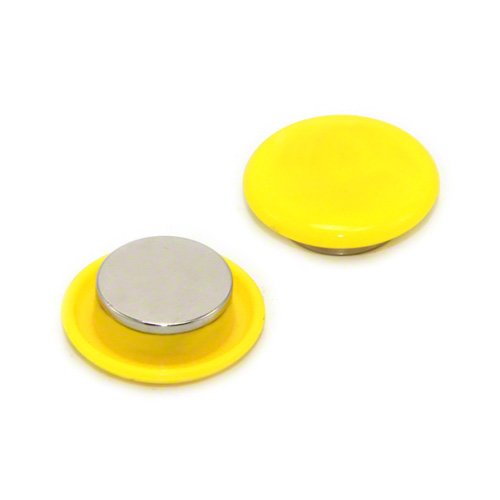 40 Pack of 12 Yellow Medium Planning & Notice Board Magnets - Perfect for Office Organization, School Projects & Home Bulletin Boards