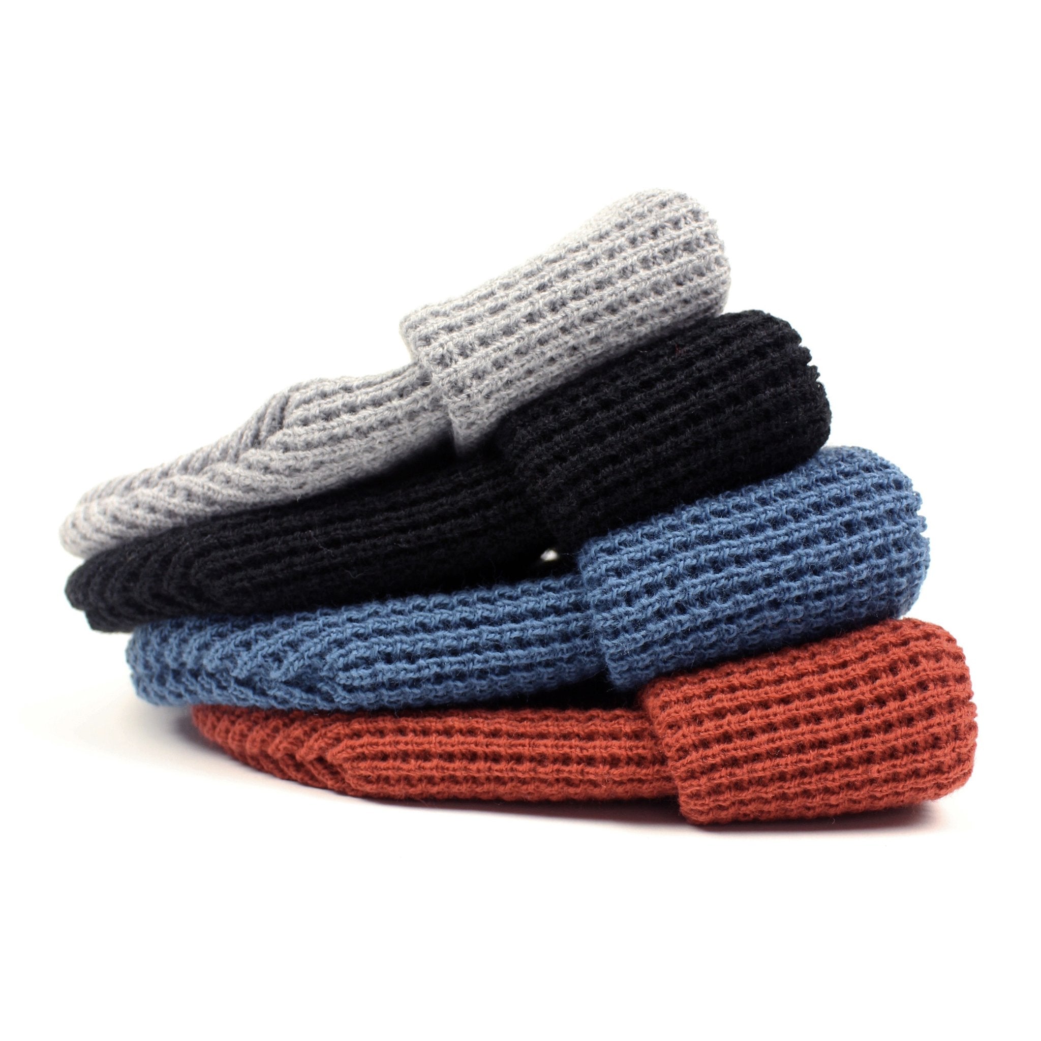 Belief NYC Waffle Beanie - Soft Heather Grey Knit Hat for Men & Women - Winter Warm Fleece Lined Beanie for Outdoor Activities, Skiing, and Casual Wear