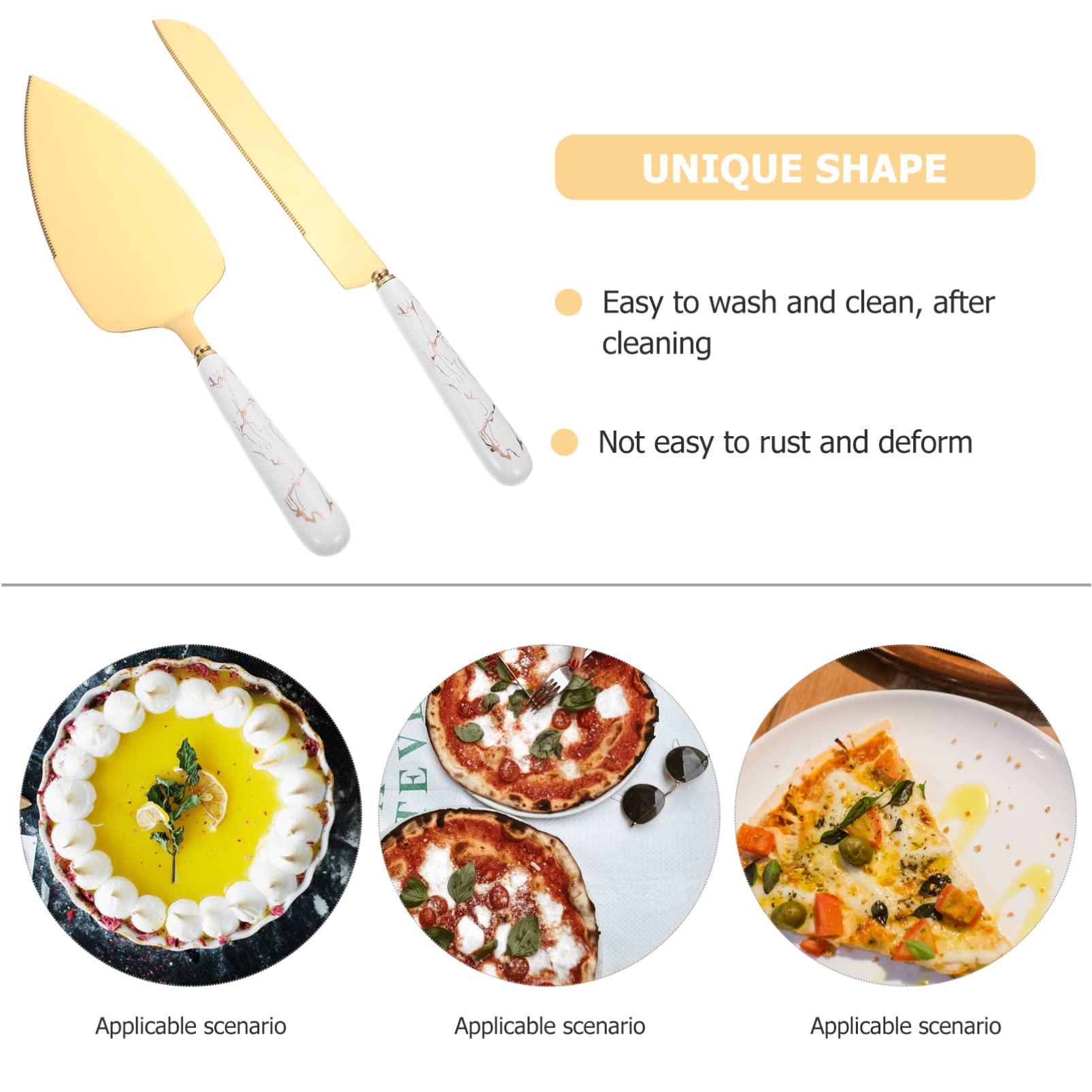 Premium 3-Piece Cake Spatula Set - Stainless Steel Wedding Cake Shovel, Butter Knife & Cake Server for Baking, Cake Decorating & Dessert Serving - Perfect for Home Bakers, Professional Chefs & Wedding Cake Designers