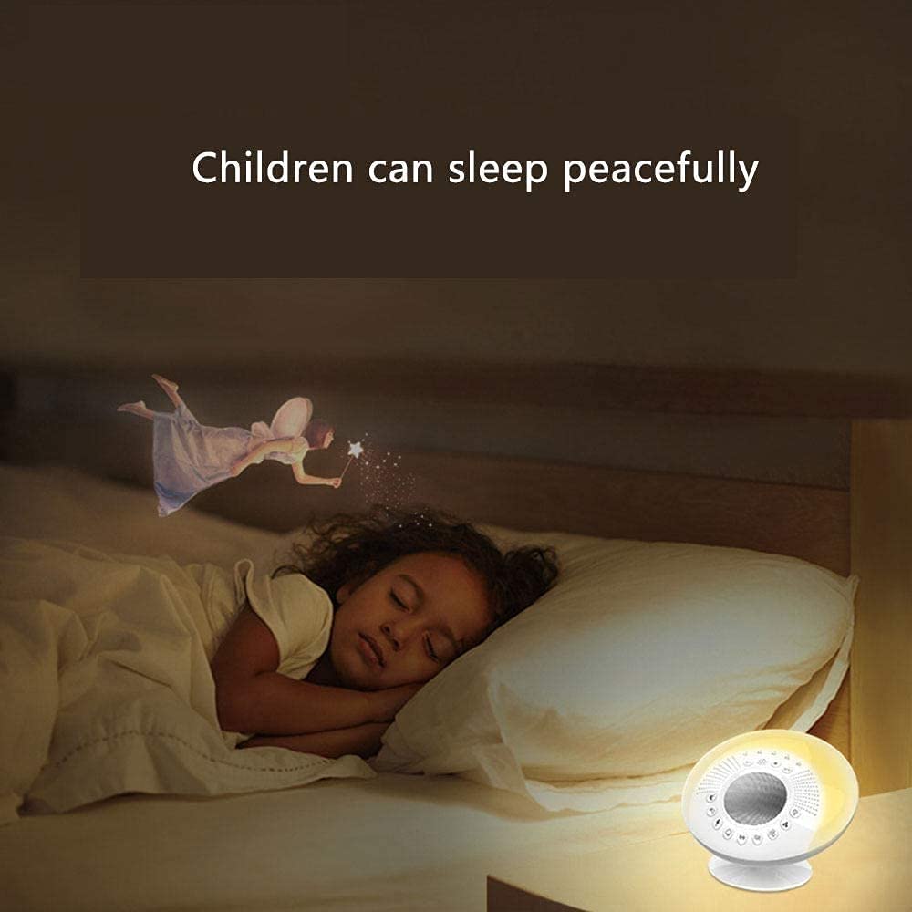 White Noise Sound Machine with 6 Relaxing Nature Sounds - Portable Sleep Therapy for Home, Office & Travel - Perfect for Babies, Meditation & Better Sleep