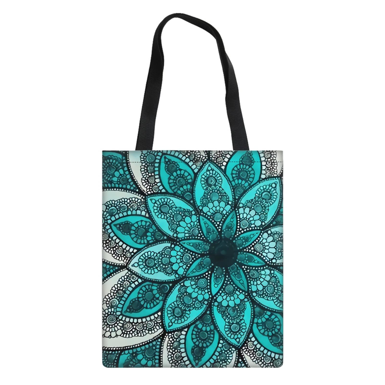 FOR U DESIGNS Women's Canvas Reusable Tote Bag - Eco-Friendly Shopping Bag, Book Bag & Grocery Tote - Perfect for Work, School, Travel & Beach Day