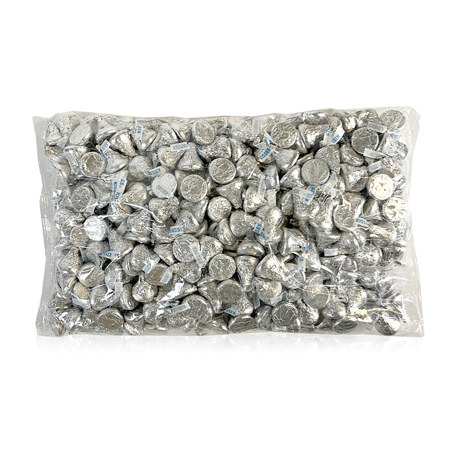 Hershey's Kisses Silver Foil Wrapped Milk Chocolate Candy - 4.17lb Bulk Bag - Perfect for Baking, Party Favors & Holiday Gifting