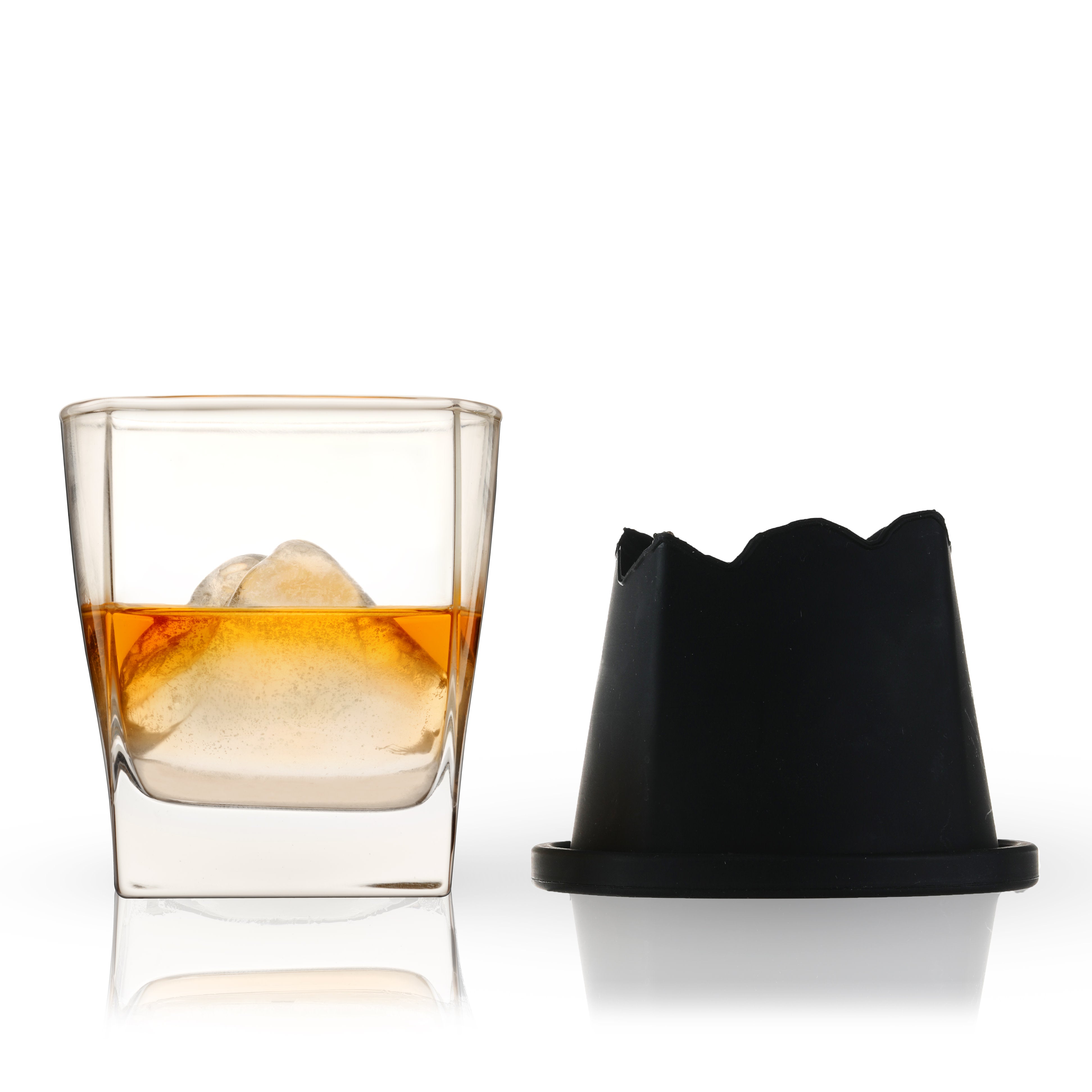 Premium Mountain Ice Mold with Glass Set - Perfect for Cocktails, Whiskey, and Chilled Beverages at Home Bars & Parties