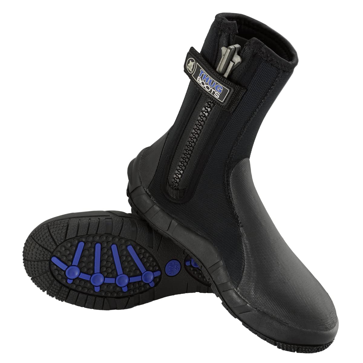 XS Scuba 8mm Thug Boots - Premium Neoprene Dive Boots for Scuba Diving, Snorkeling & Water Sports - Warm & Comfortable Footwear for Cold Water Adventures