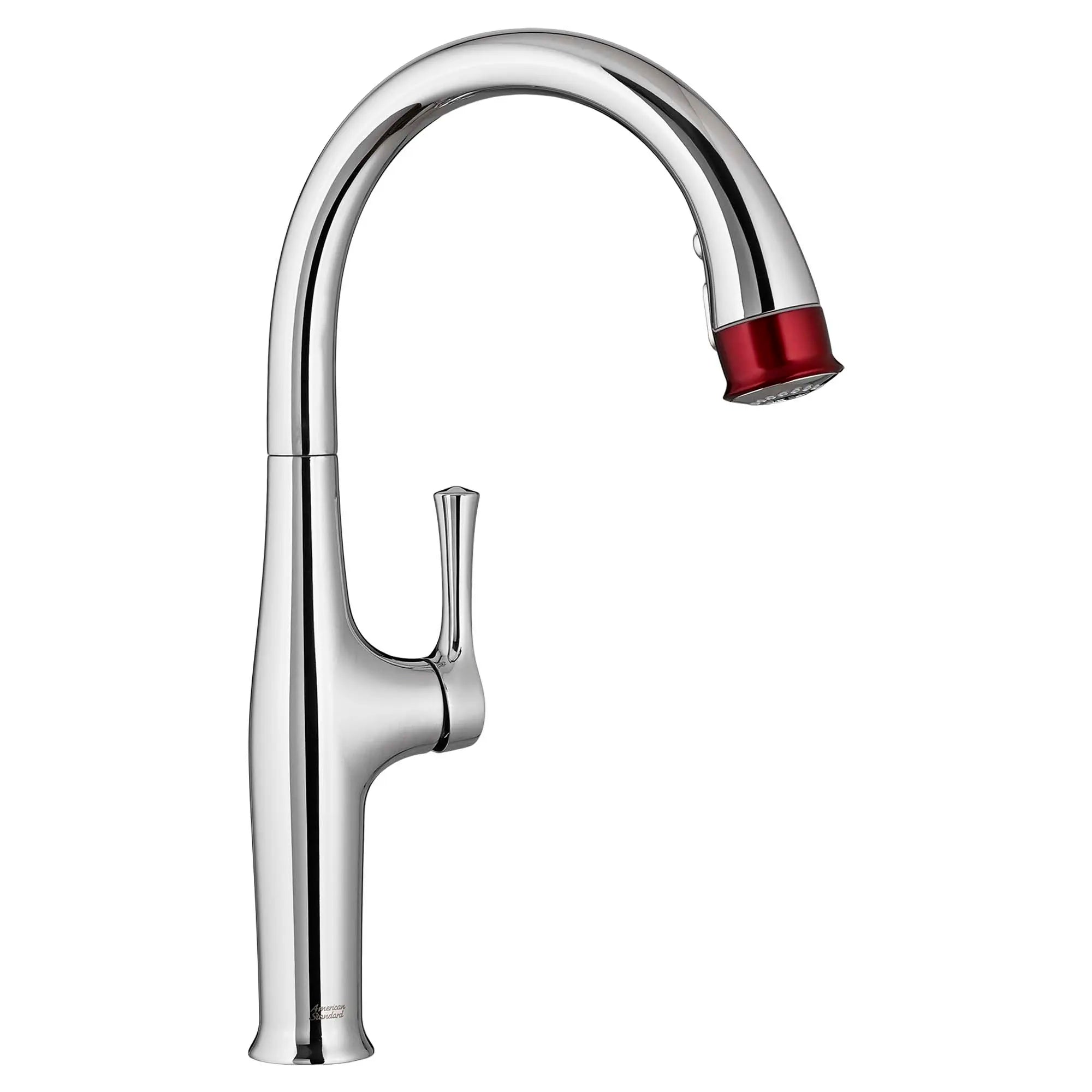 Estate Candy Apple Red Kitchen Faucet Spray Head - High Pressure Pull Down Sprayer for Sink, Dishwashing & Cooking (Brushed Nickel Finish)