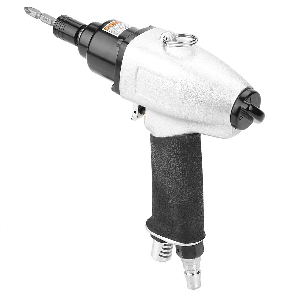 High-Speed Pneumatic Air Powered Screwdriver - Reversible Industrial Aluminum Alloy Screw Gun for Machine Manufacturing & Assembly Line Work (Perfect for Automotive Repair, Woodworking, and Metal Fabrication)