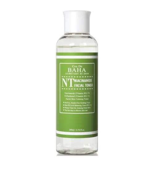 Cos De BAHA NT Niacinamide Facial Toner 200ml - Brightening & Pore Minimizing Face Toner for Glowing Skin | Perfect for Daily Skincare Routine & Acne-Prone Skin