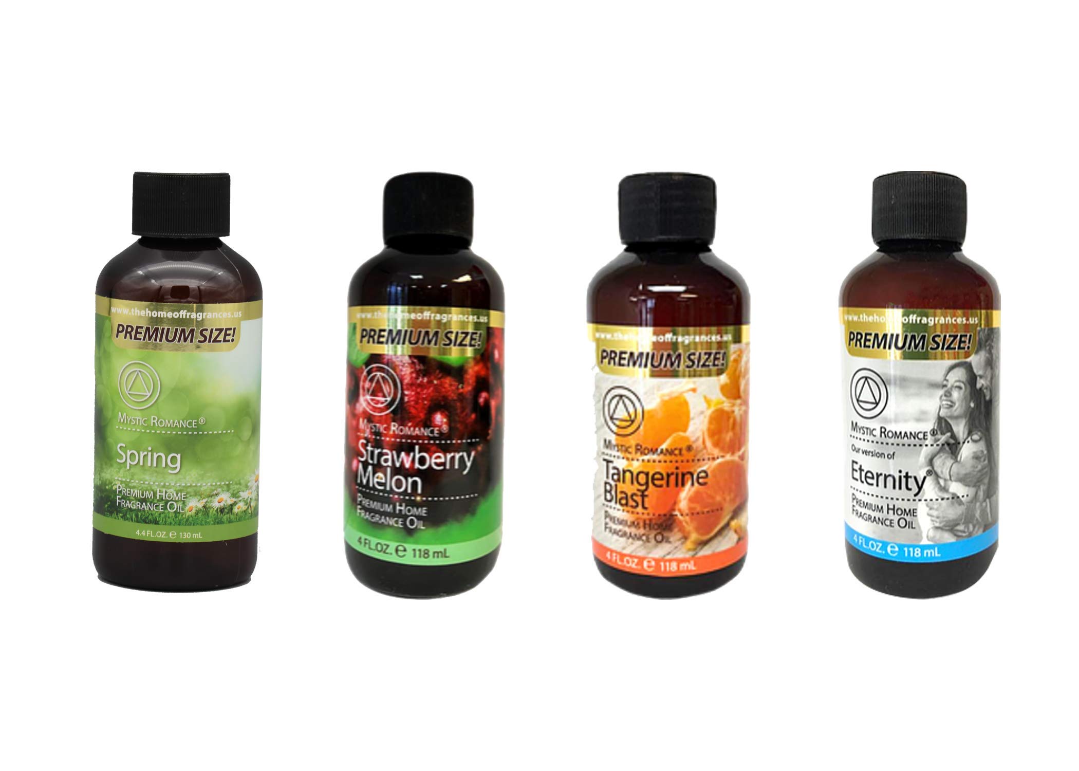 4 Pack 4oz Fragrance Oils for Diffusers, Candles & Soap Making - Aromatherapy Essential Oils for Home, Spa & DIY Crafts