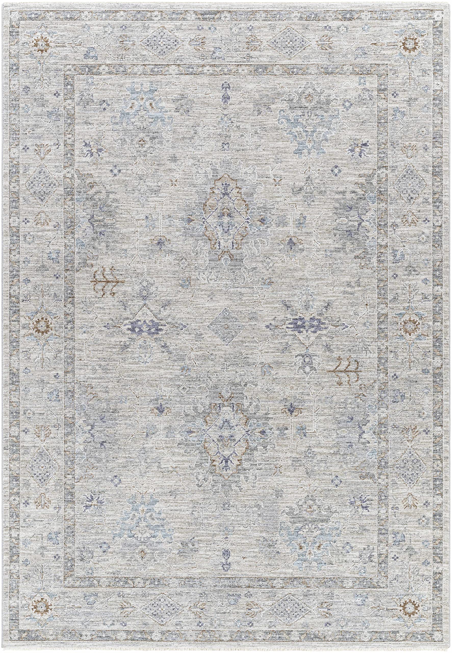 Hauteloom Rochedale Modern Area Rug for Living Room & Bedroom - Soft Beige Blue Green Abstract Design - 8'9