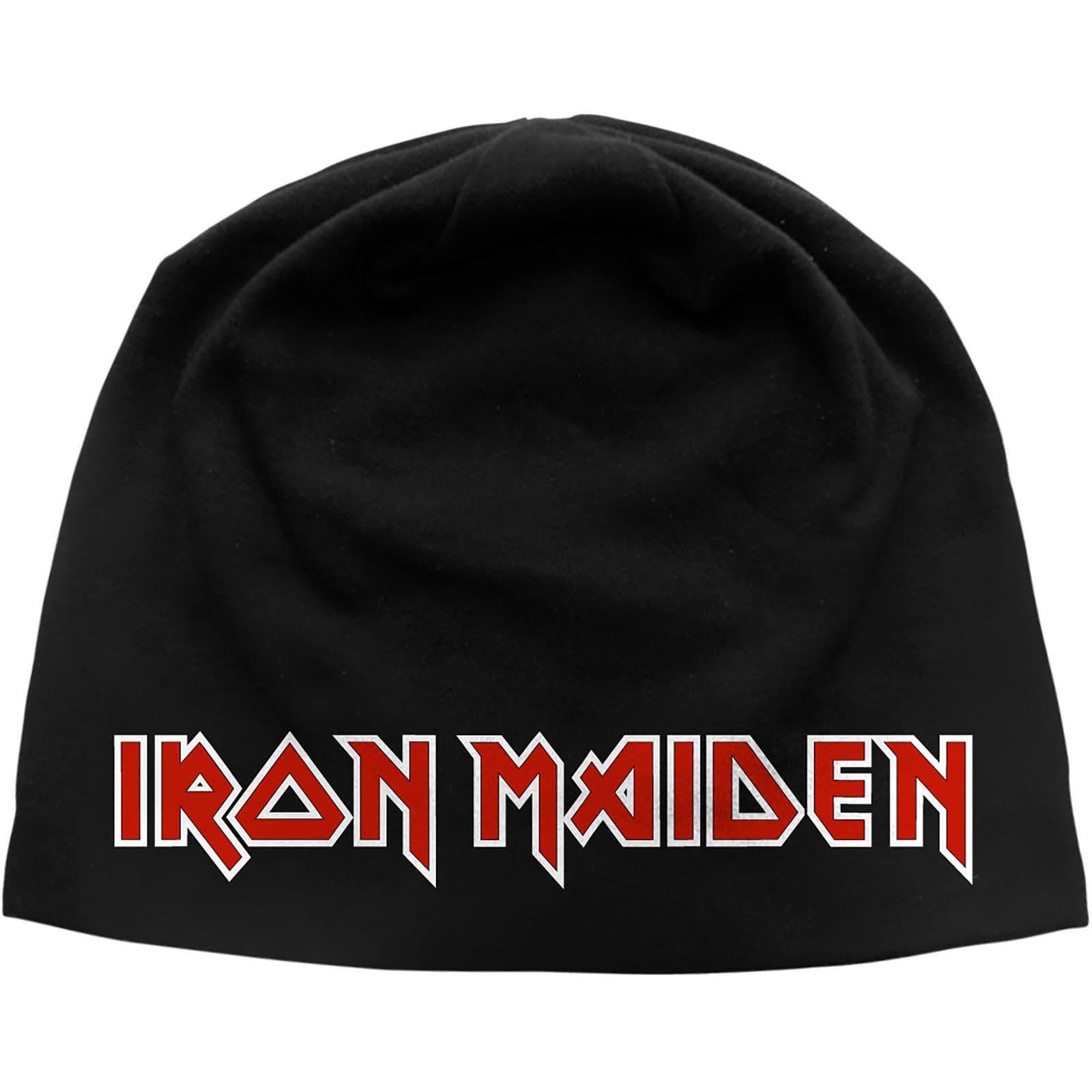 Iron Maiden Official Classic Logo Beanie Hat - Warm Knit Skull Cap for Men & Women - Perfect for Concerts, Winter Sports & Outdoor Activities