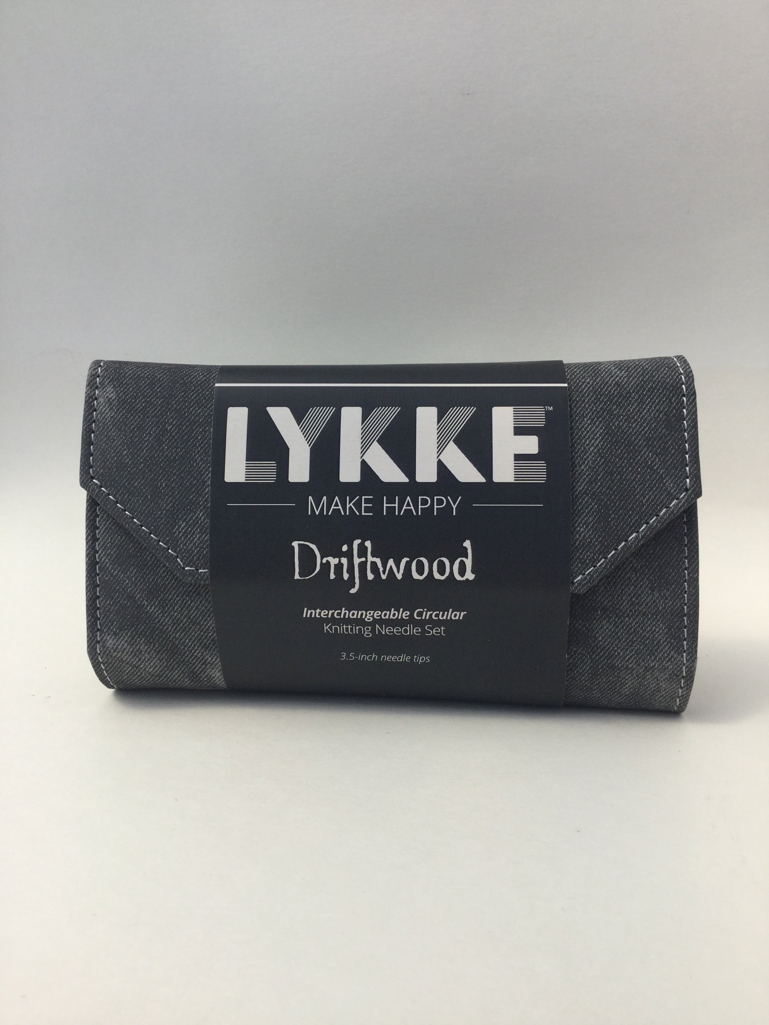 Lykke Driftwood Short Interchangeable Knitting Needle Set - Wooden Circular Knitting Needles for Crochet & Yarn Crafts - Perfect for Hats, Scarves & Sweaters