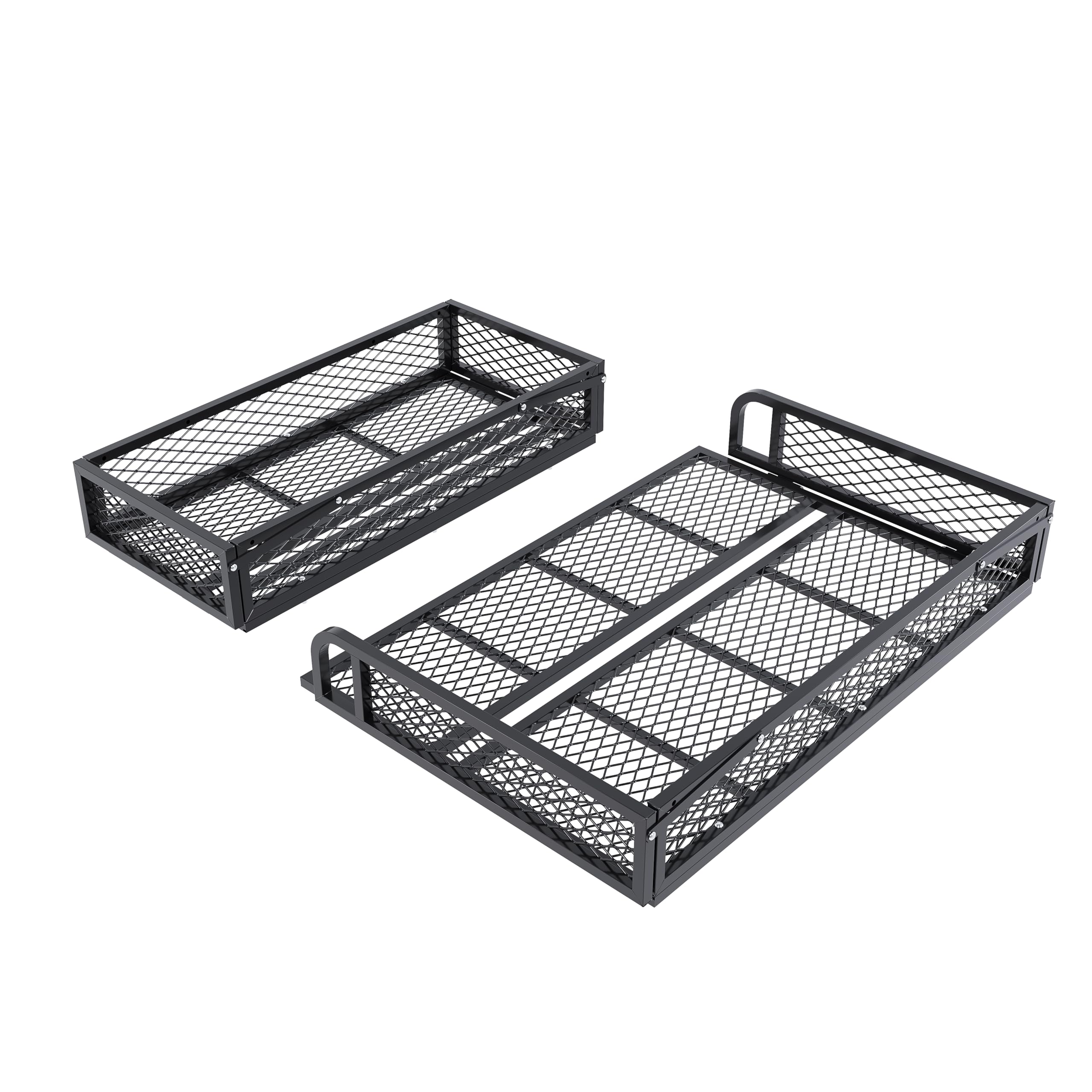 HECASA Universal ATV Cargo Basket - Heavy Duty Steel Front & Rear Drop Storage Rack for ATV/UTV | Perfect for Hunting, Camping & Off-Road Adventures