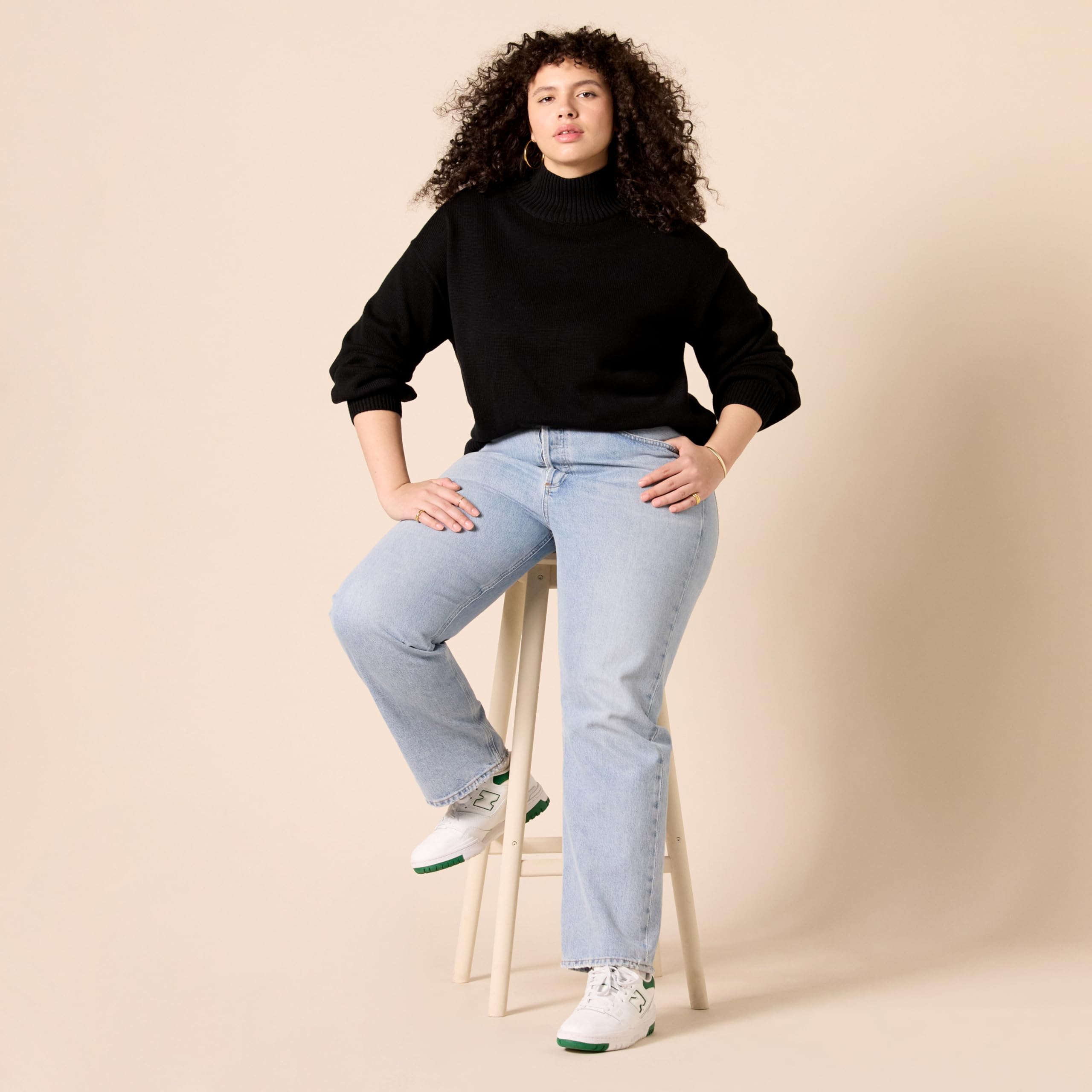 Amazon Essentials Women's Cotton Sweaters - Soft Funnel Neck Pullover, Plus Size & Regular Sizes | Casual Wear, Office Outfits & Fall Layering