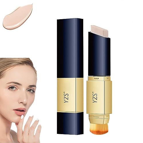 YZS Double Sided Concealer Stick with Brush - Long Lasting Waterproof 2-in-1 Color Changing Concealer for Dark Circles & Blemishes | Korean Beauty Makeup for Everyday Wear & Special Occasions