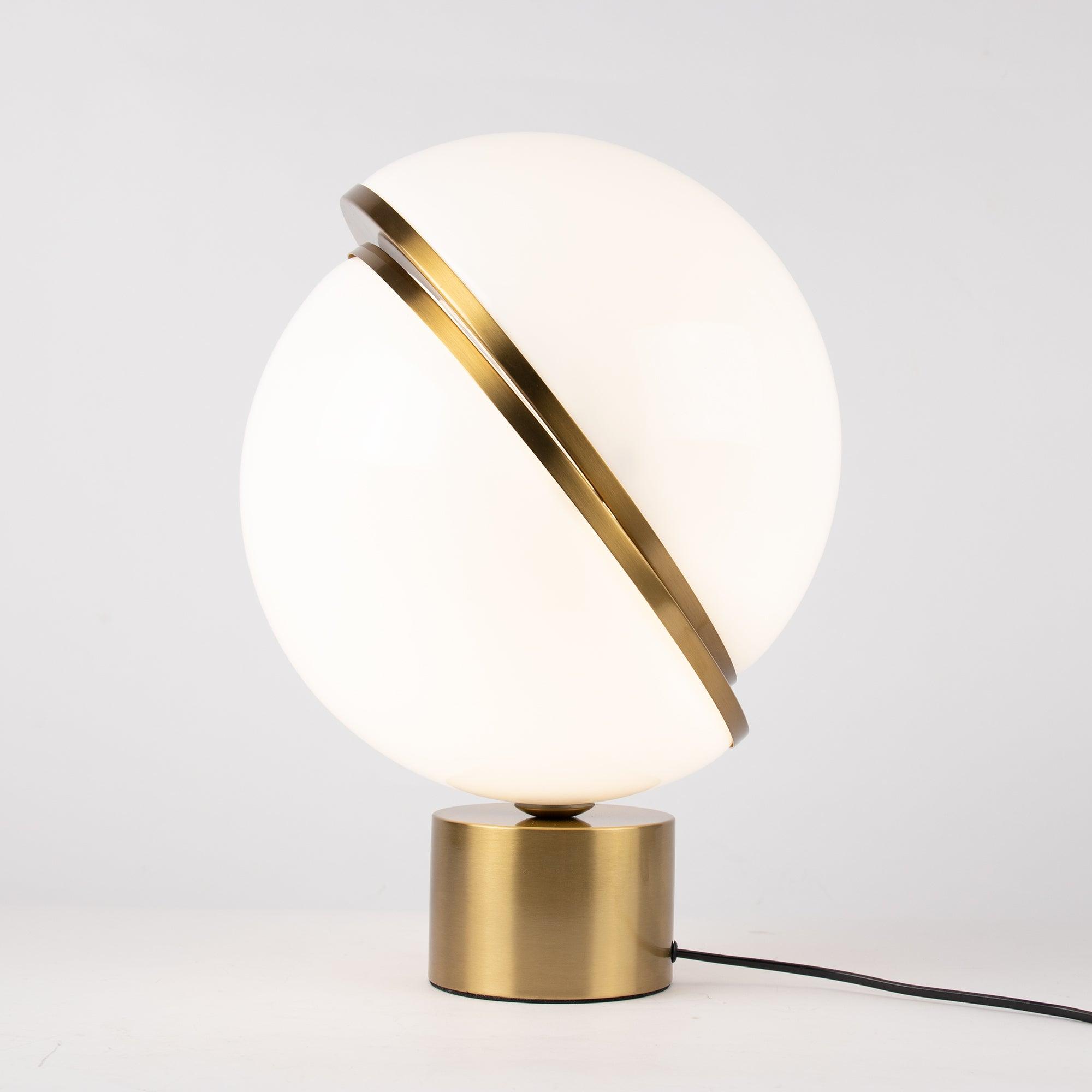 Modern Crescent Table Lamp - Adjustable LED Night Light for Bedroom, Living Room & Office - Warm White & Cool White Dimmable Lighting for Reading, Relaxing & Decor