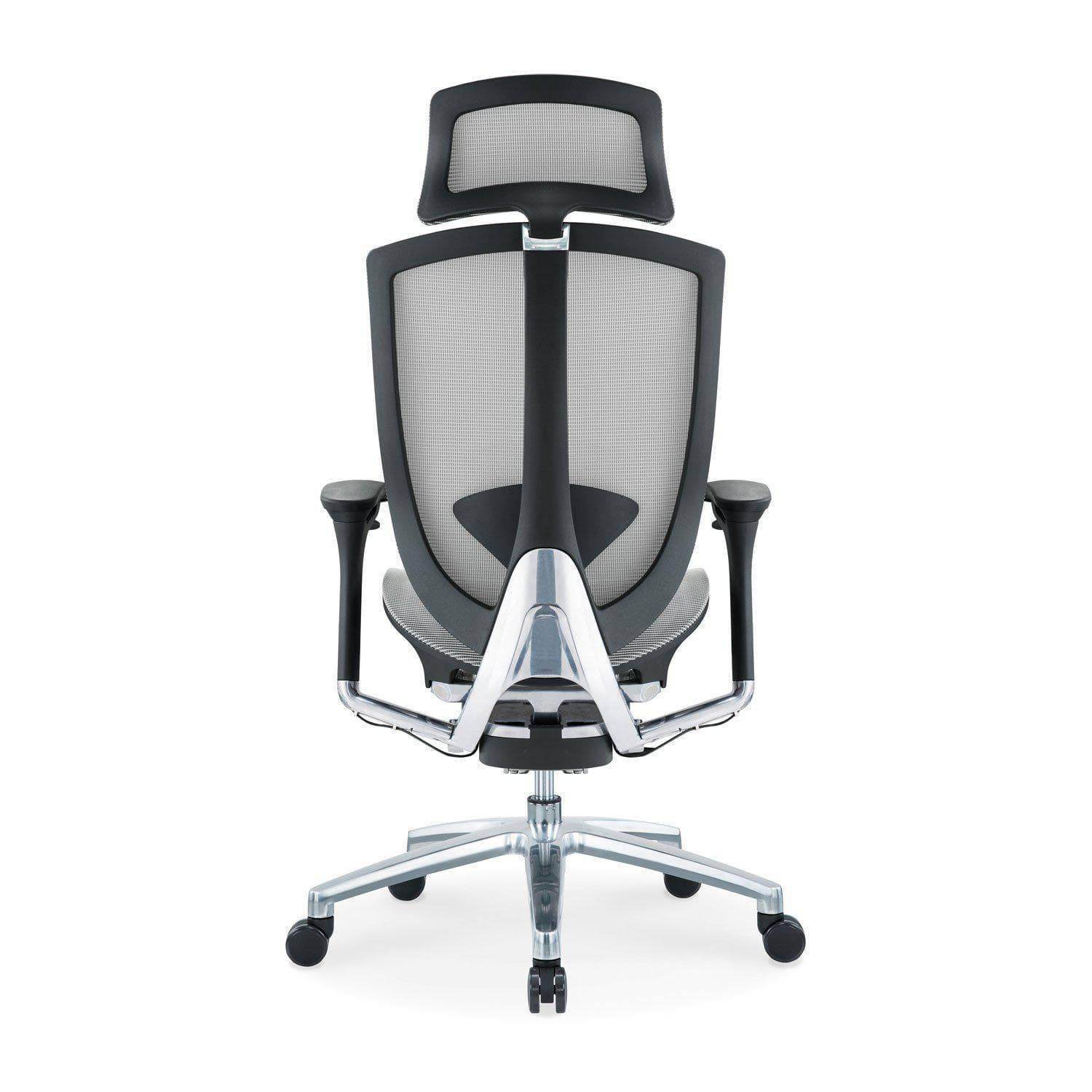 Ergonomic Gamma Grey Office Chair - Adjustable Height & Lumbar Support - Comfortable Mesh Back for Long Hours - Perfect for Home Office, Gaming & Workspaces