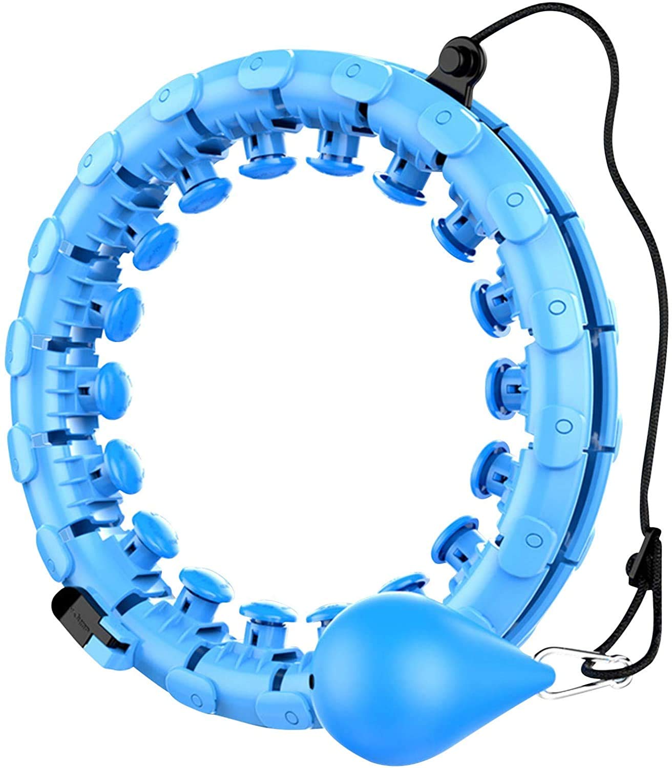 Adjustable Weighted Exercise Hoop - 24 Detachable Knots for Core Workout & Weight Loss | Perfect for Home Fitness & Toning