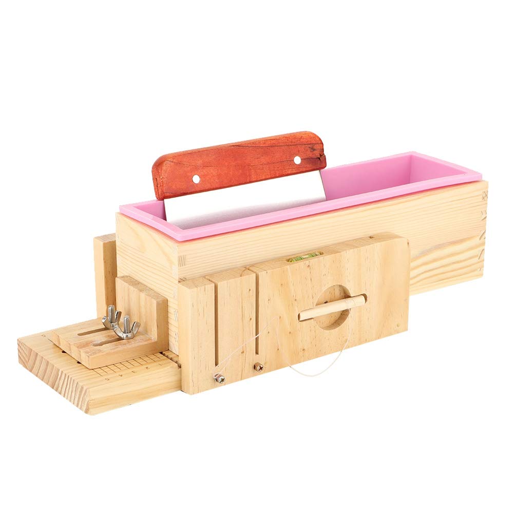 TOPINCN Soap Cutter Box - Premium Beech Wood Soap Making Kit with 1.2kg Toast Mold & Dual Color Soap Knives for DIY Handmade Soap Crafting - Perfect for Home Soap Making, Gifts, and Craft Workshops