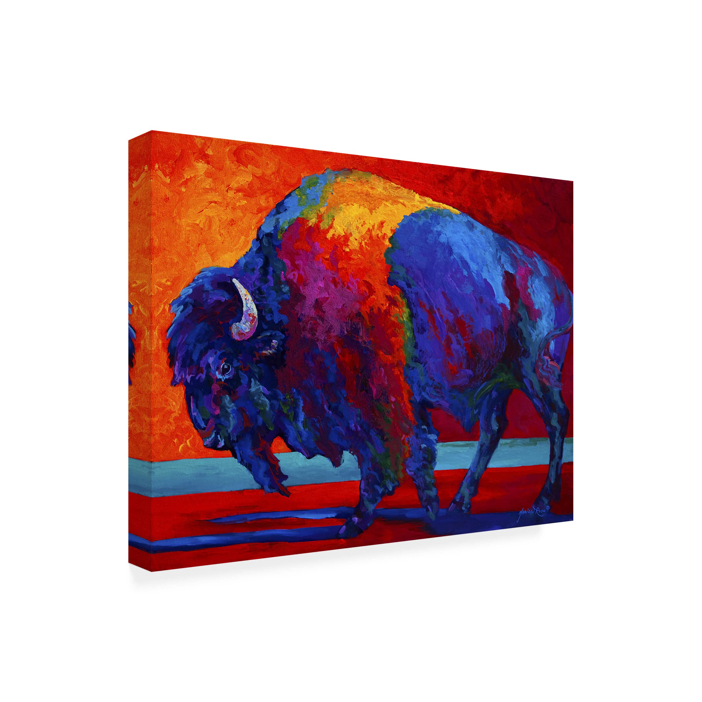 Marion Rose 'Abstract Bison' Weatherproof Outdoor Wall Art Decor - Perfect for Patio, Garden, and Backyard Decoration