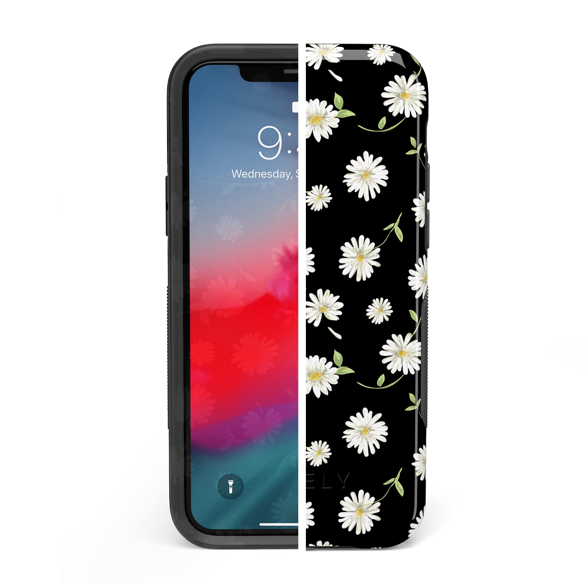 Casely iPhone 11 Pro Max Case - Daisy Daydream Black Floral Protective Cover | Slim Fit, Shockproof & Scratch-Resistant | Perfect for Everyday Use, Work & Travel