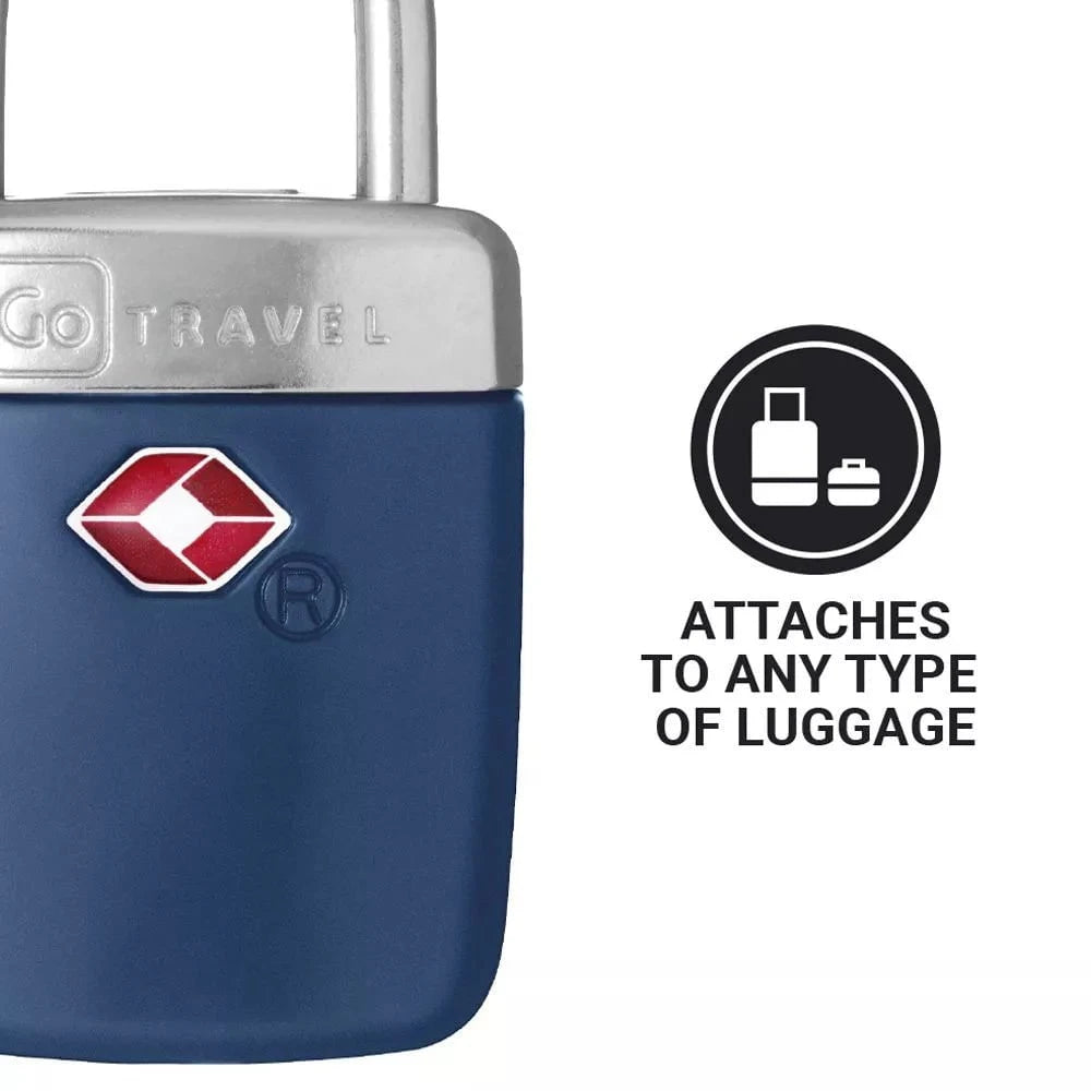 TSA Approved Travel Alert Key Padlock - Secure Luggage for Airports, Hotels & Backpacking