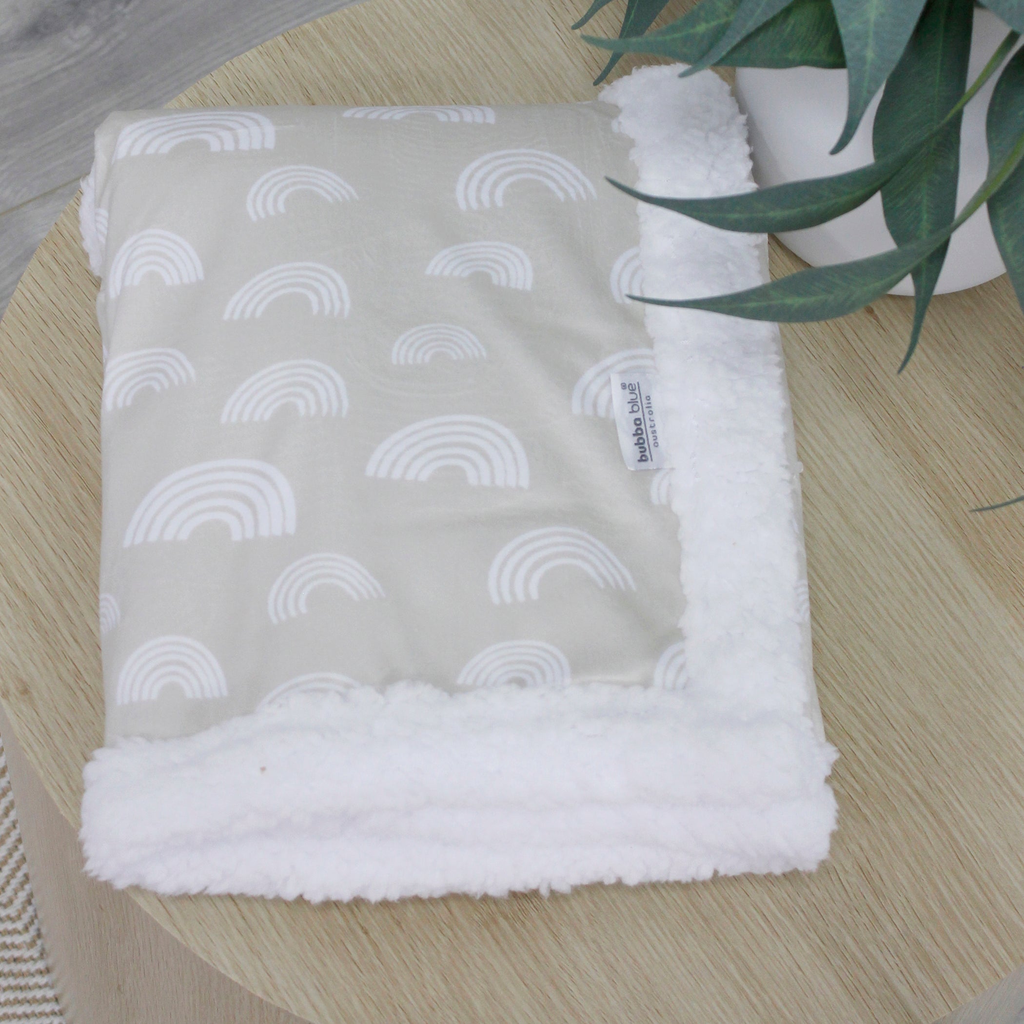 Nordic Velour Cuddle Blanket with Soft Fleece Lining - Sand Rainbow Color Cozy Throw for Bed, Sofa & Winter Nights - Perfect for Home, Office and Gift Giving
