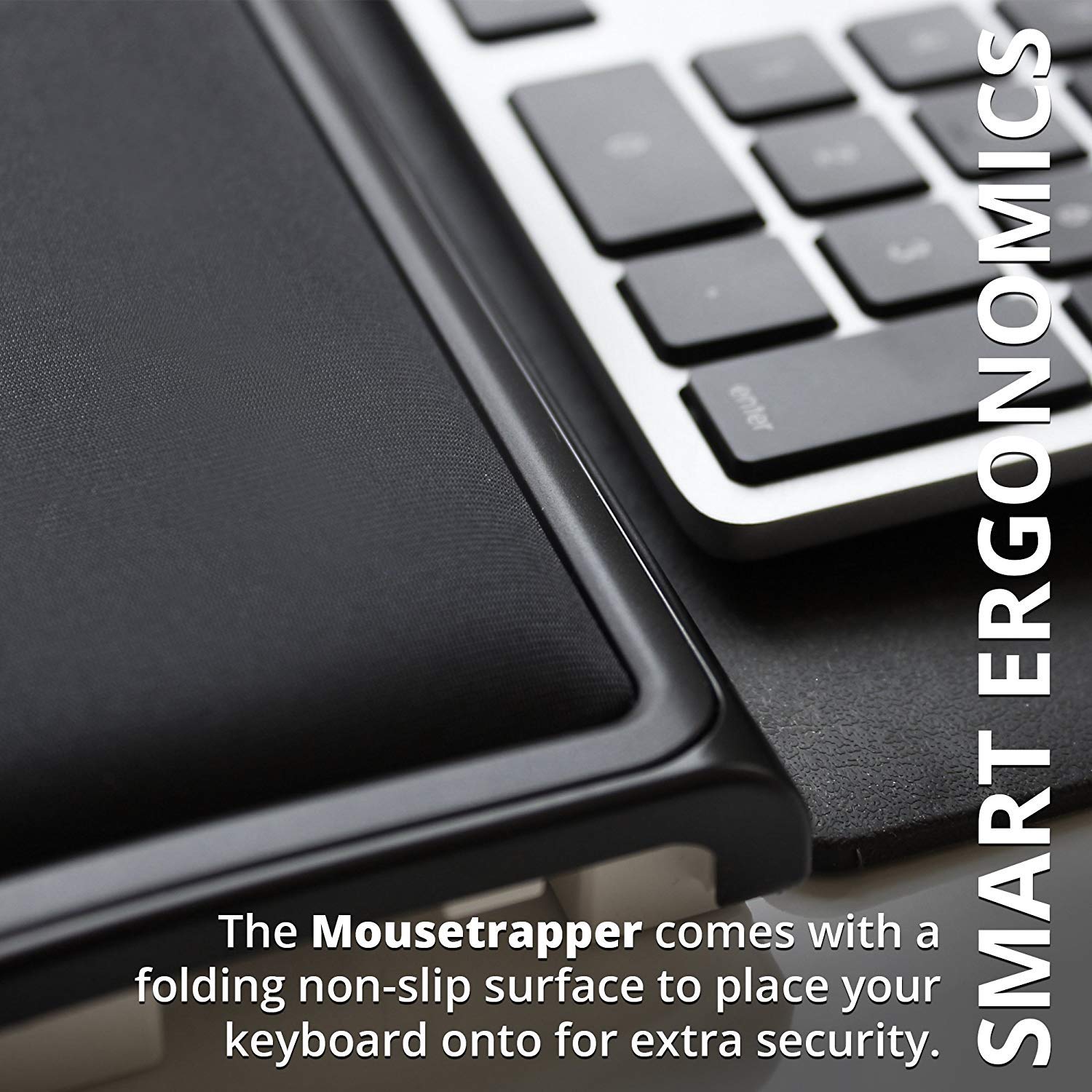 Ergonomic Wireless Mouse with Padded Support - Portable Trackpad for Mac & PC - Lightweight & Comfortable for Office, Gaming & Travel (Black, New Model)