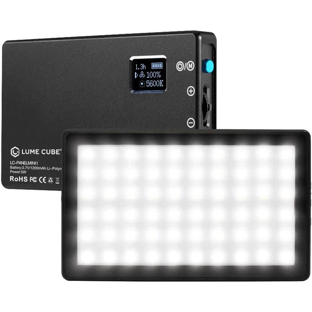 Lume Cube Bicolor Panel Mini LED Light for DSLR Cameras - Adjustable Brightness & Color Temperature with LCD Display | Professional Photography & Videography Lighting for Sony, Nikon, Canon | Portable Studio Light for YouTube, TikTok, Live Streaming & Content Creation