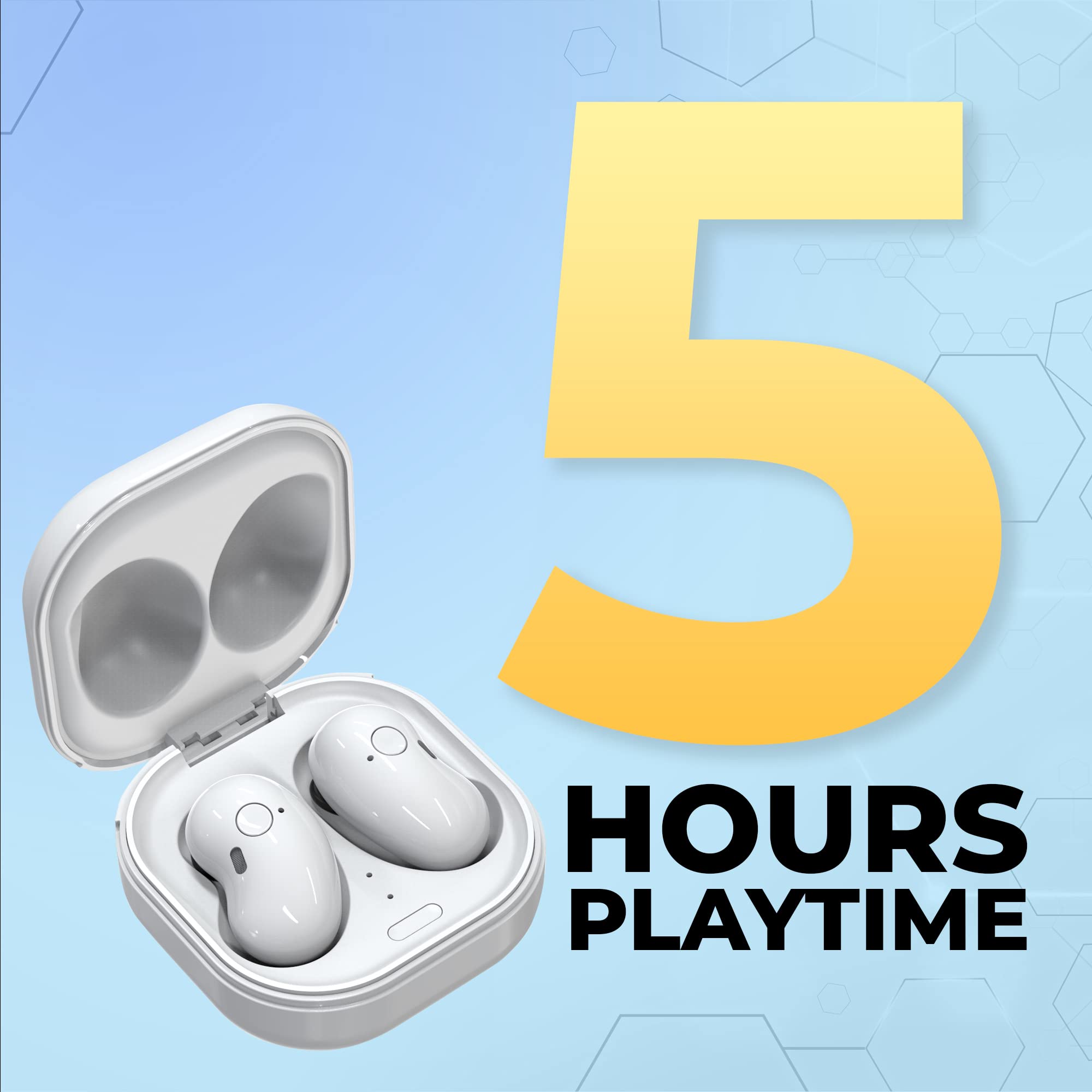 Coby Ultra Slim True Wireless Earbuds with Built-in Mic - Bluetooth 5.0 Headphones, IPX5 Sweatproof & Water Resistant, Alexa & Google Assistant Compatible - Perfect for Gym, Running, Workouts & Commuting (White)