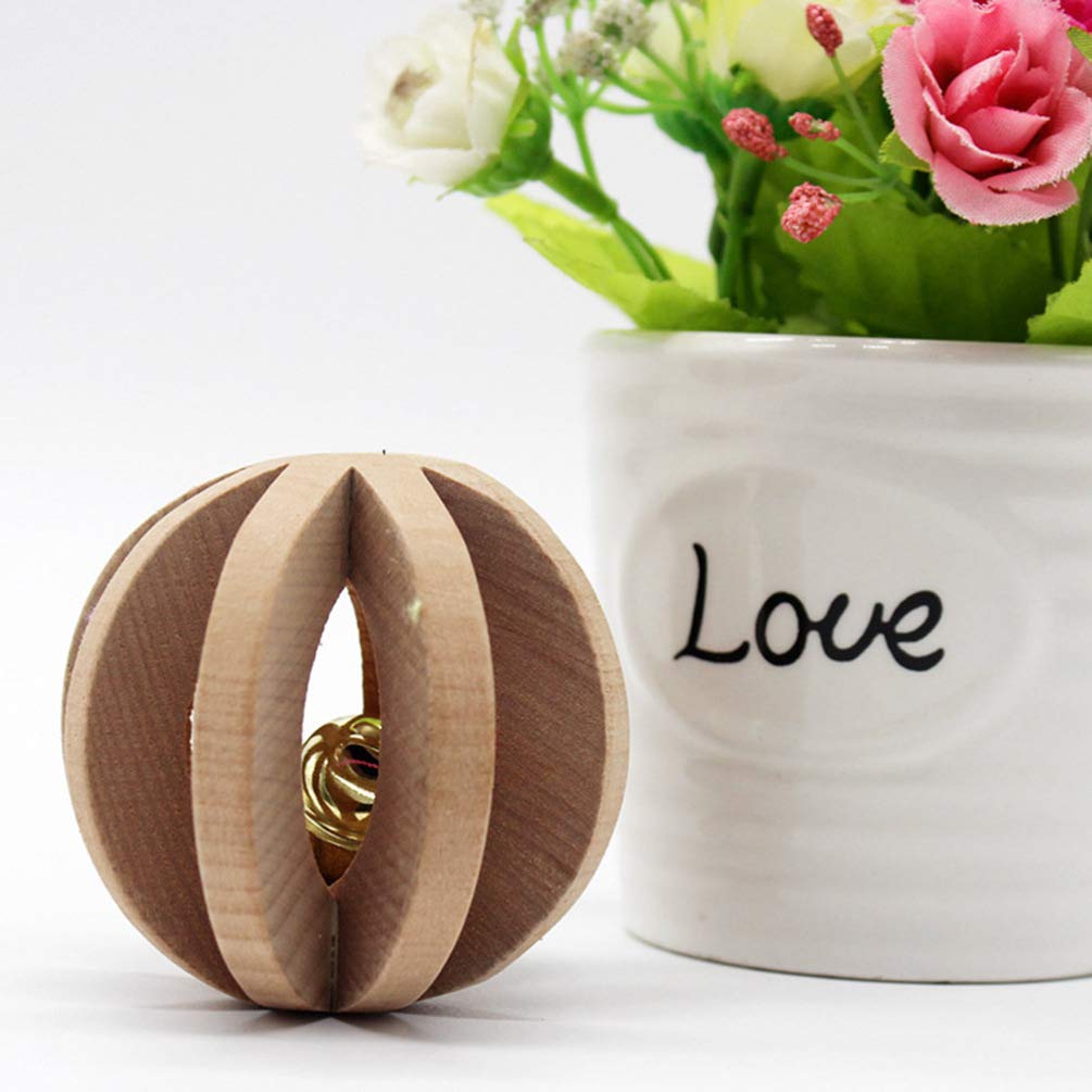 Balacoo Interactive Pet Toy with Wood Bell - Rolling Exercise Toy for Puppies, Kittens & Small Dogs - Fun Playtime & Training for Indoor & Outdoor Use
