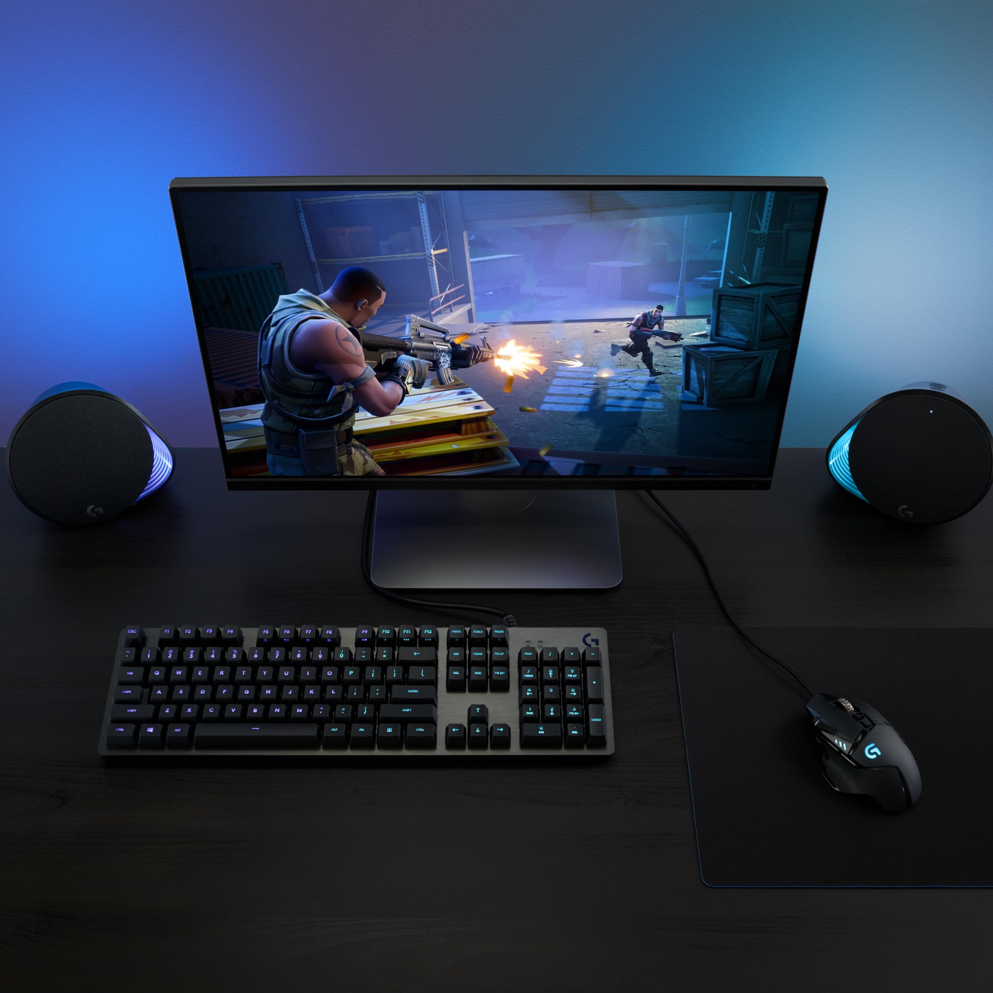 Logitech G512 Mechanical Gaming Keyboard - RGB LIGHTSYNC, Backlit Keys, GX Brown Tactile Switch, Brushed Aluminum Frame, Customizable Keys, USB, QWERTY Italian Layout, Black - Perfect for PC Gaming & Office Work