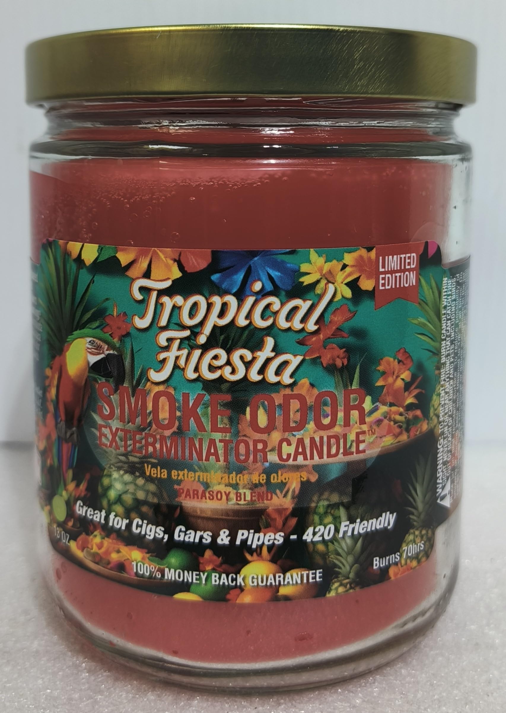Smoke Odor Eliminator Candle - 13 oz Coconut Grove Scented Jar (8-Pack) | Orange Lemon, Pumpkin Spice, Pineapple Coconut, Tropical Fiesta, Cool Cucumber Honeydew, Apple Orchard & Papaya | Home, Office, Car Air Freshener for Smoke & Pet Odor Removal