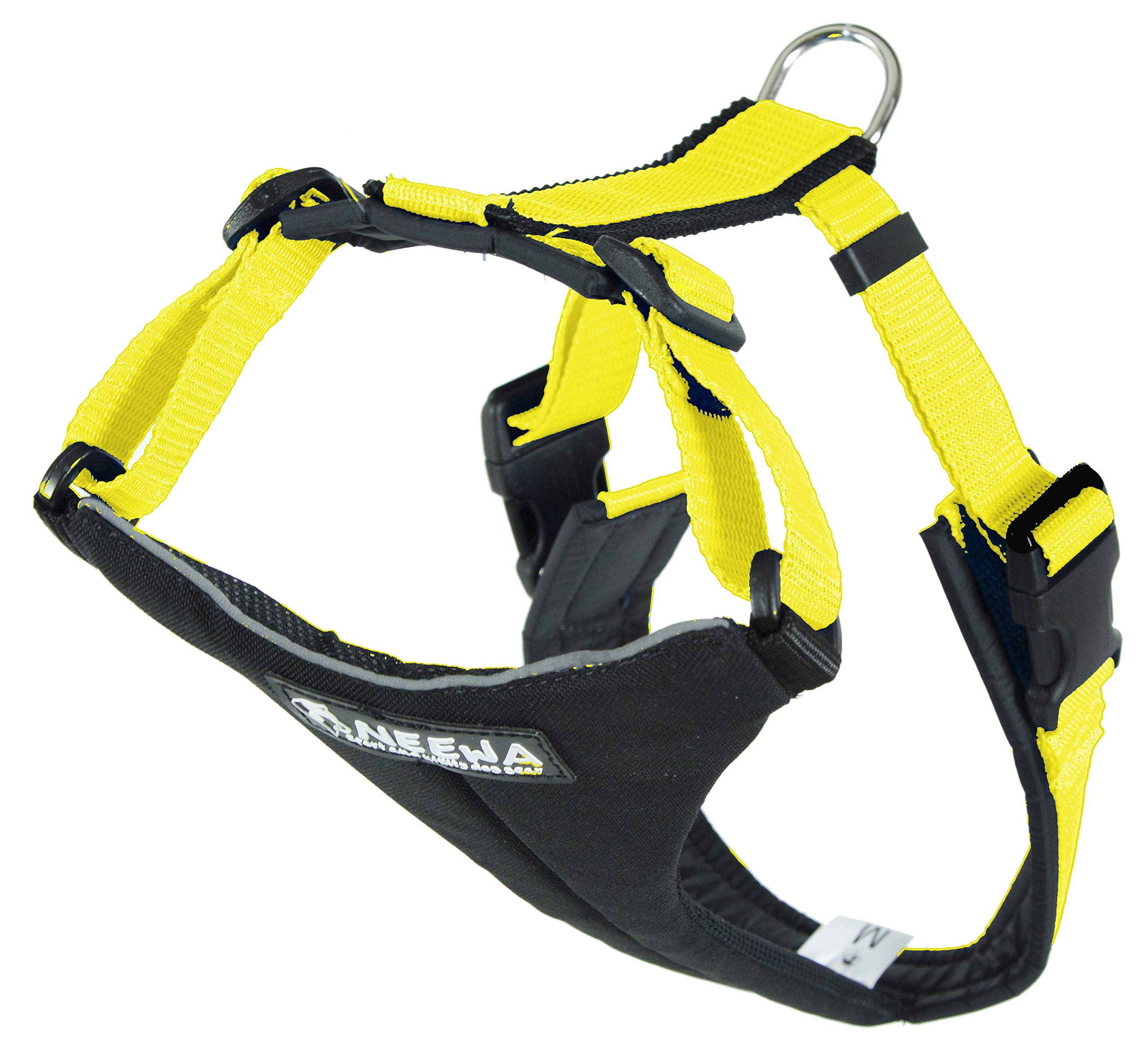 Neewa No-Pull Dog Running Harness - Reflective & Adjustable Small Pet Vest for Jogging, Hiking & Outdoor Adventures (Yellow) - Perfect for Active Dogs & Daily Walks