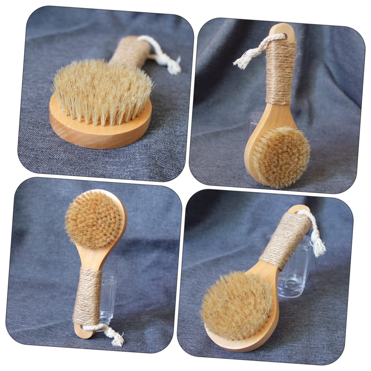 FOMIYES Hanging Bath Brush with Anti-Slip Short Handle - 20CM Body Scrubber with Sturdy Bristles for Shower & Exfoliation - Perfect for Back Cleaning, Foot Scrub, and Spa Relaxation at Home
