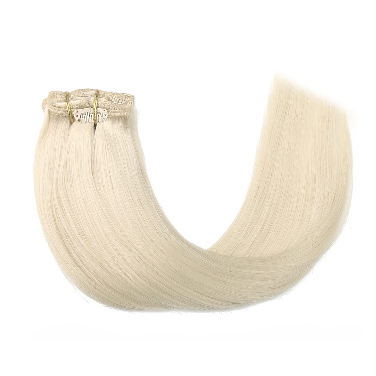 Premium 100% Human Hair Clip-In Extensions - Silky Straight Hair Extensions for Length & Volume | Perfect for Parties, Weddings & Everyday Styling