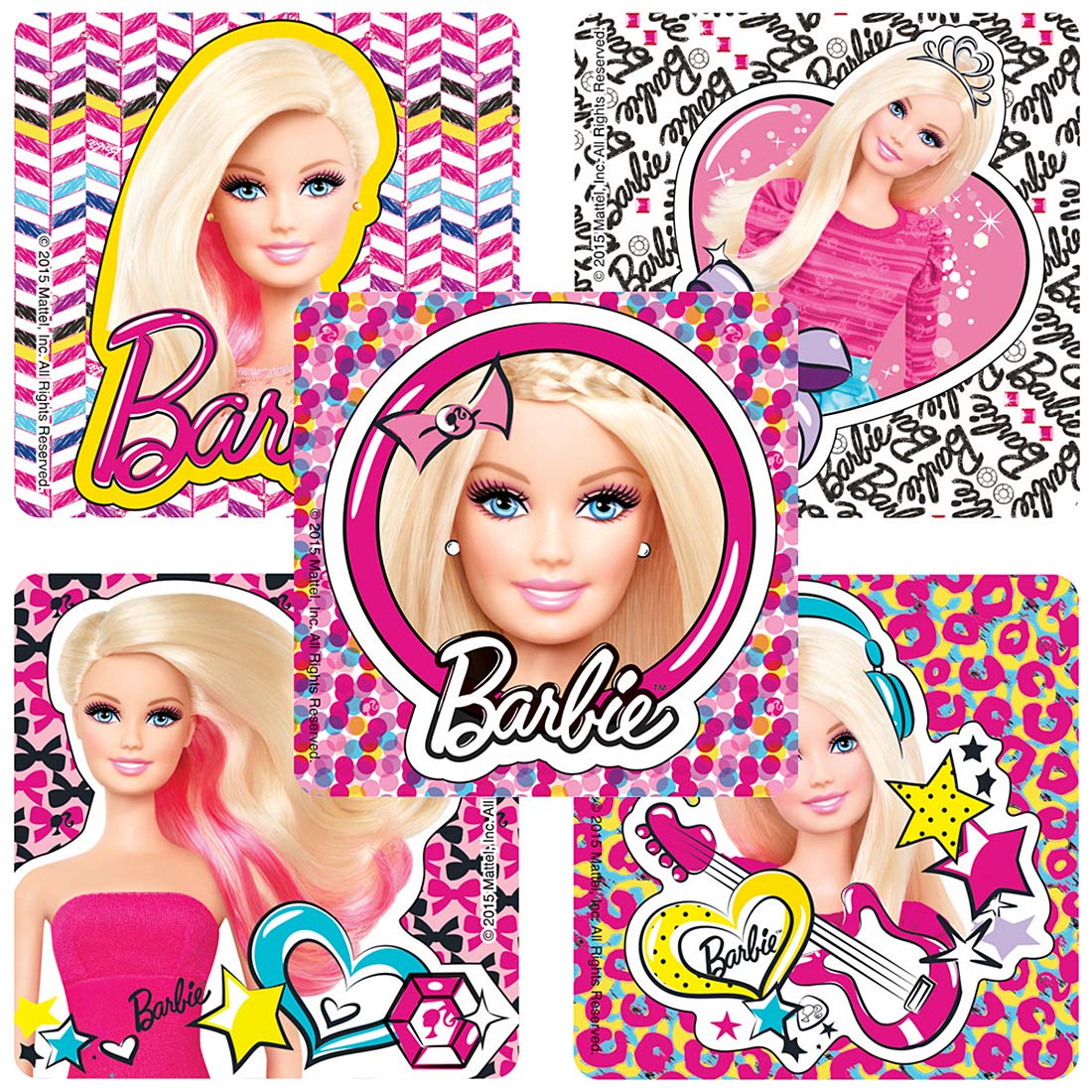 SmileMakers Barbie Pics Stickers - Hypoallergenic & Latex Free - Perfect for Kids' Scrapbooks, DIY Crafts & Party Favors