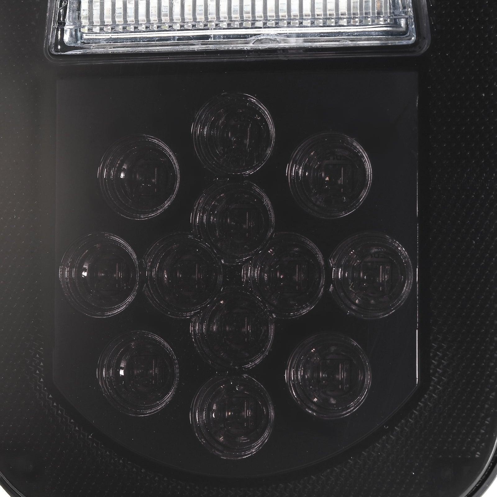 2-Piece Universal Smoked Black 39-LED Tail Light Kit for Jeep Wrangler YJ TJ CJ, Truck, Trailer, Van & Boat - Waterproof & Durable for Off-Road Adventures, Night Driving & Marine Use