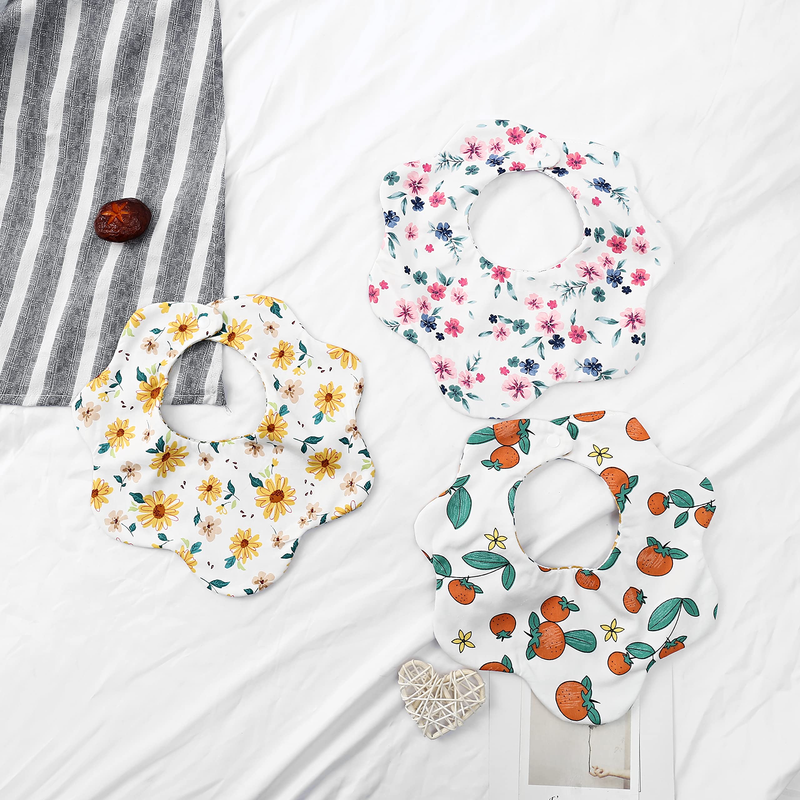 Baby Bandana Drooling Bibs Set - 100% Soft Muslin Cotton Teething Bibs for Newborns, Boys & Girls - Unisex Toddler Bibs for Drool Control & Messy Meals - Perfect for Daycare, Feeding Time & Teething Relief