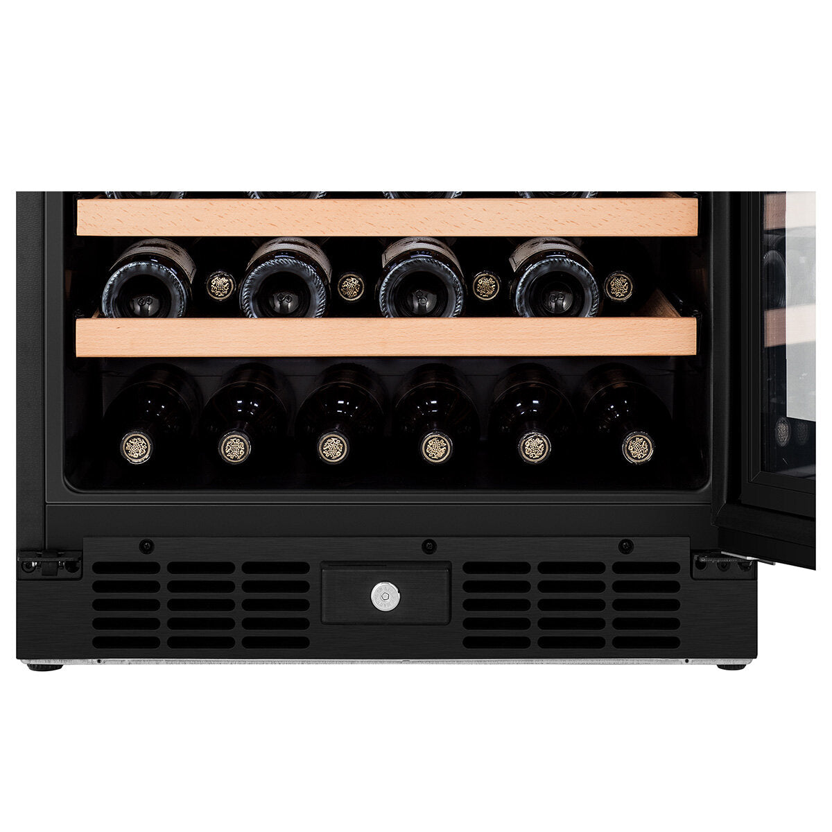 Hisense HRWC46B 46-Bottle Dual Zone Wine Cooler Refrigerator - Black | Freestanding Wine Cellar for Red & White Wines | Perfect for Home Bars, Restaurants & Wine Collectors