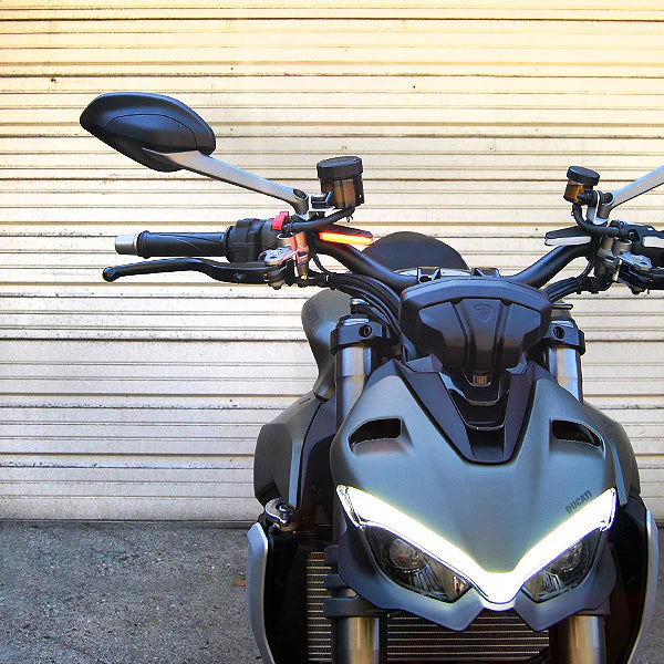 Ducati Streetfighter V4 & V2 LED Front Turn Signals - Compatible with 2020-Present Models - Enhance Visibility & Style for Street Riding & Urban Commuting