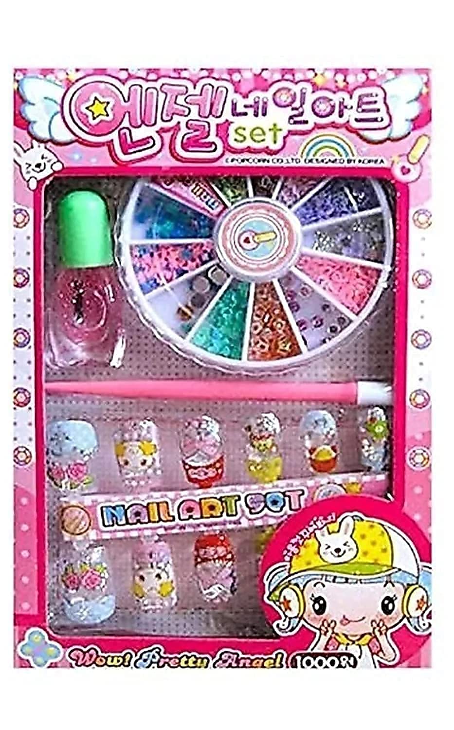DEXO Kids Nail Art Kit - 3-Piece Set with Artificial Nails for Girls | Multicolor Press-On Nails | Perfect for Birthday Parties, Playdates & Dress-Up Fun